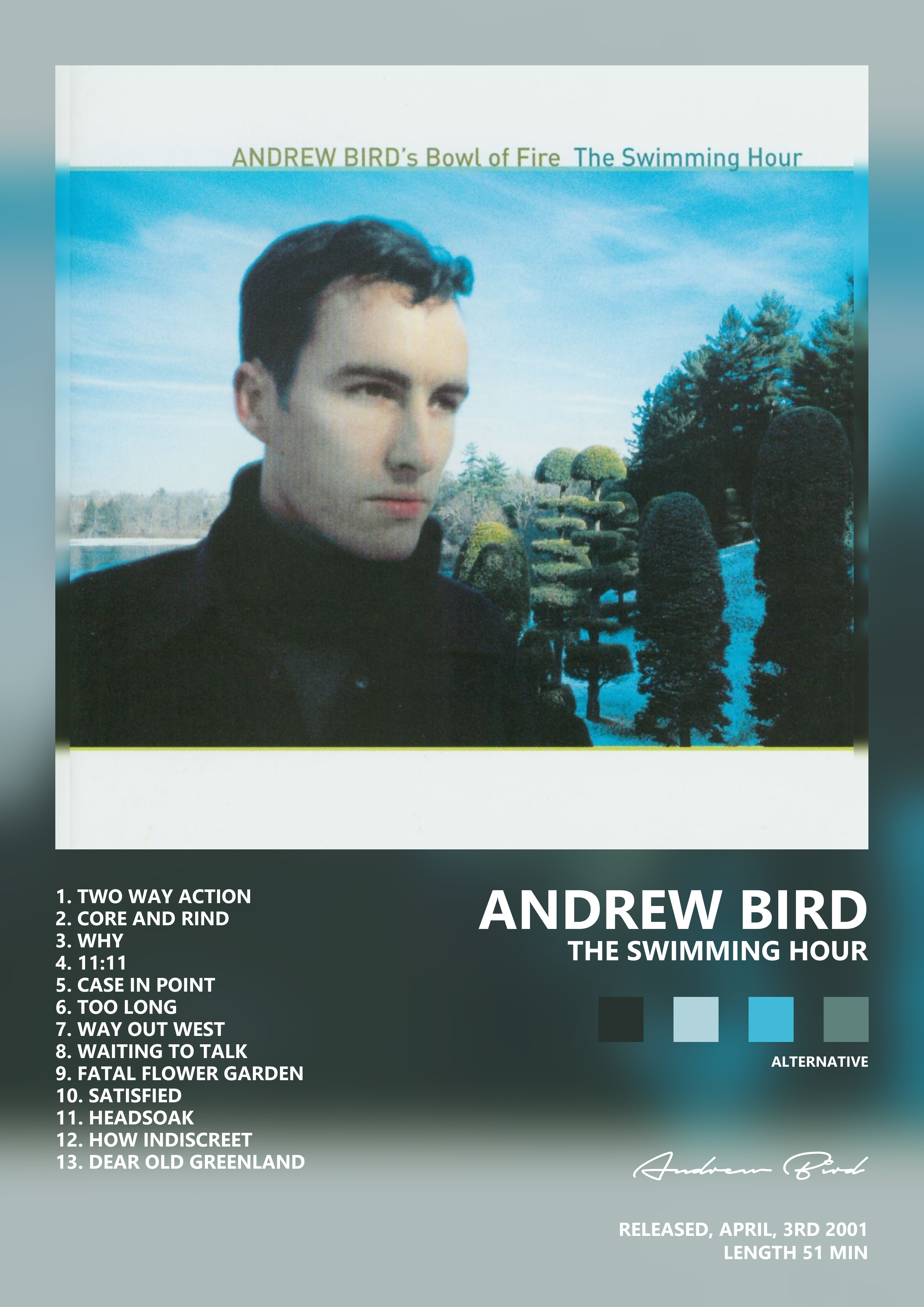 Music poster: Andrew Bird - The Swimming Hour