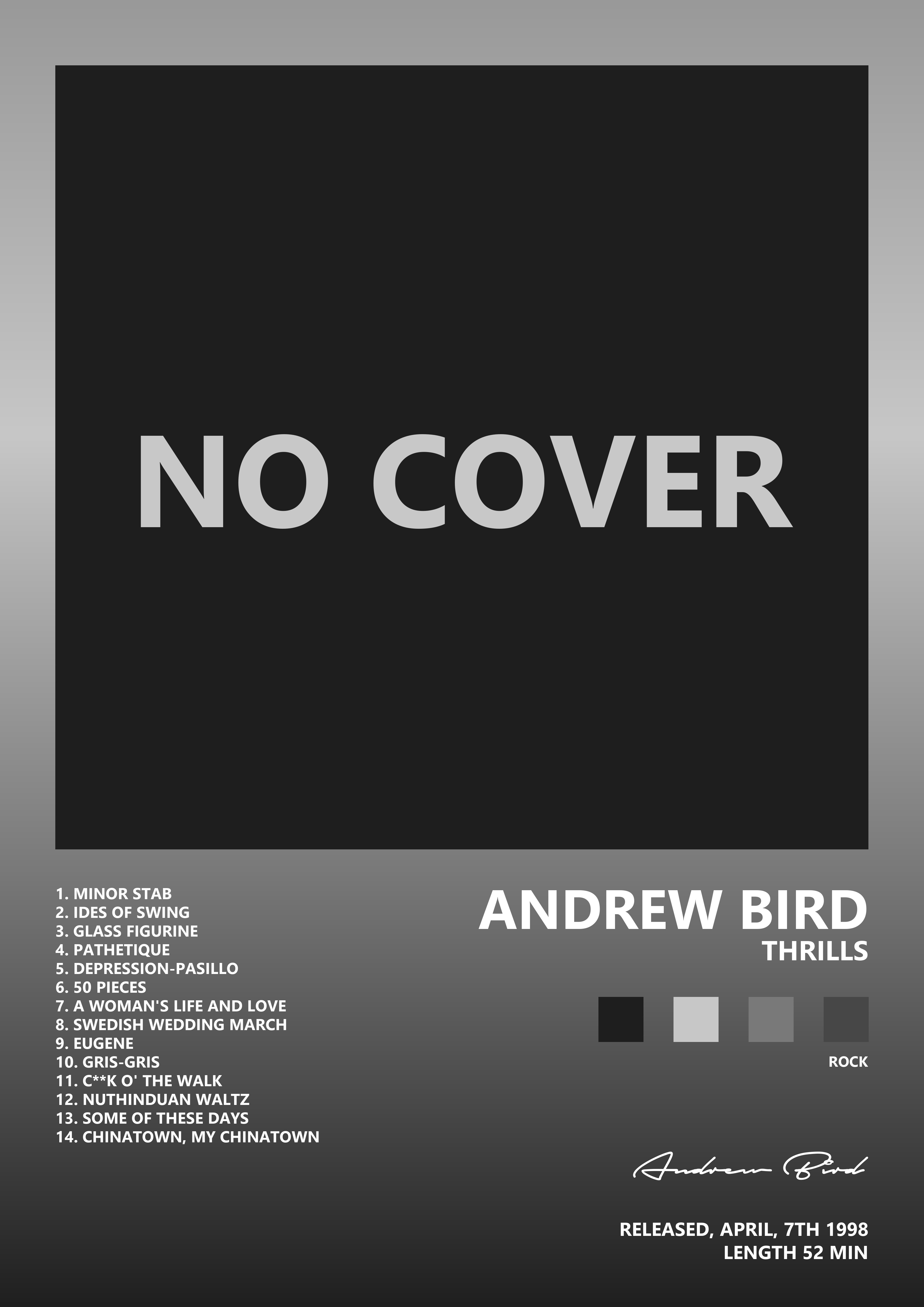 Music poster: Andrew Bird - Thrills