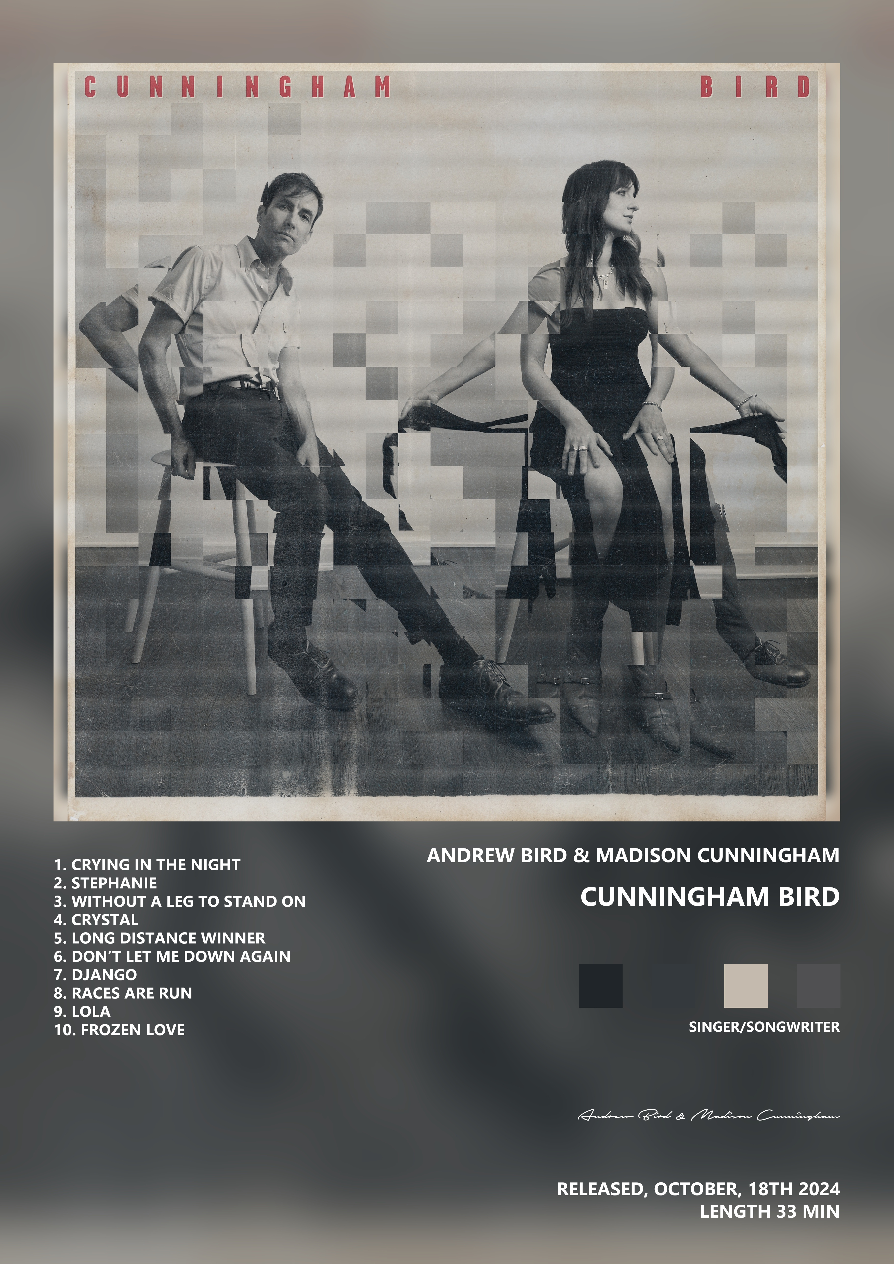 Music poster: Andrew Bird Madison Cunningham - Cunningham Bird