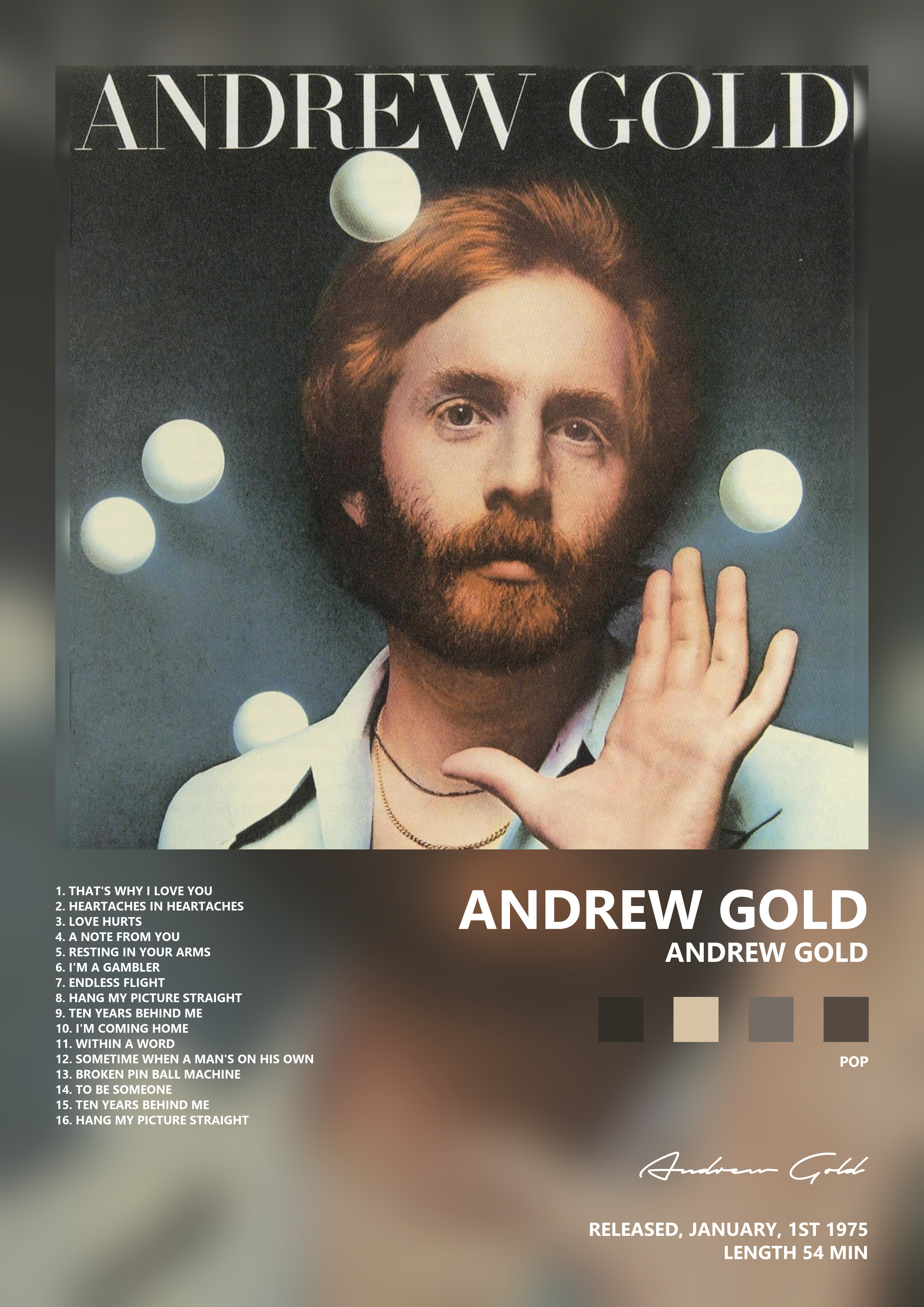 Music poster: Andrew Gold - Andrew Gold