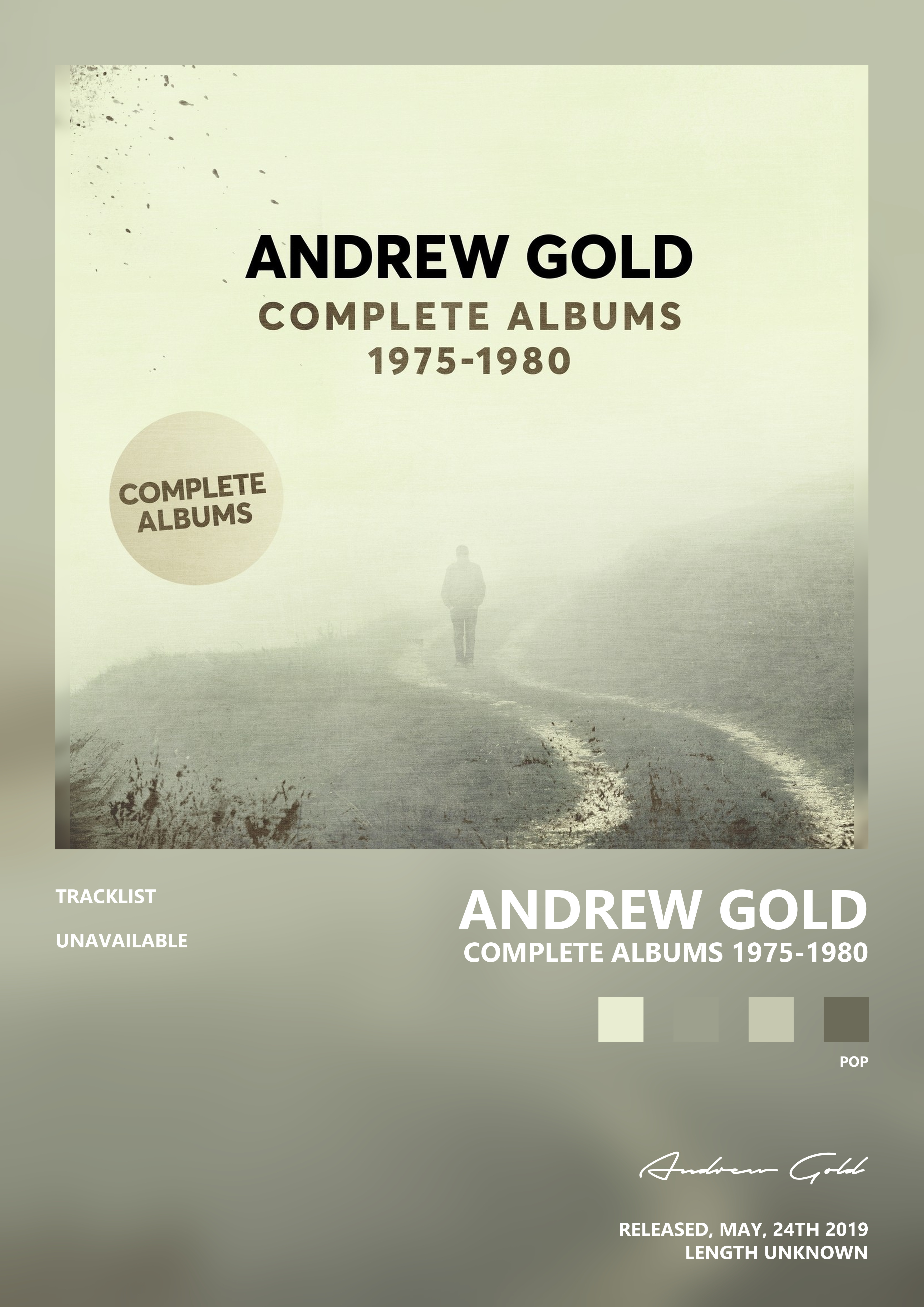 Music poster: Andrew Gold - Complete Albums 1975-1980