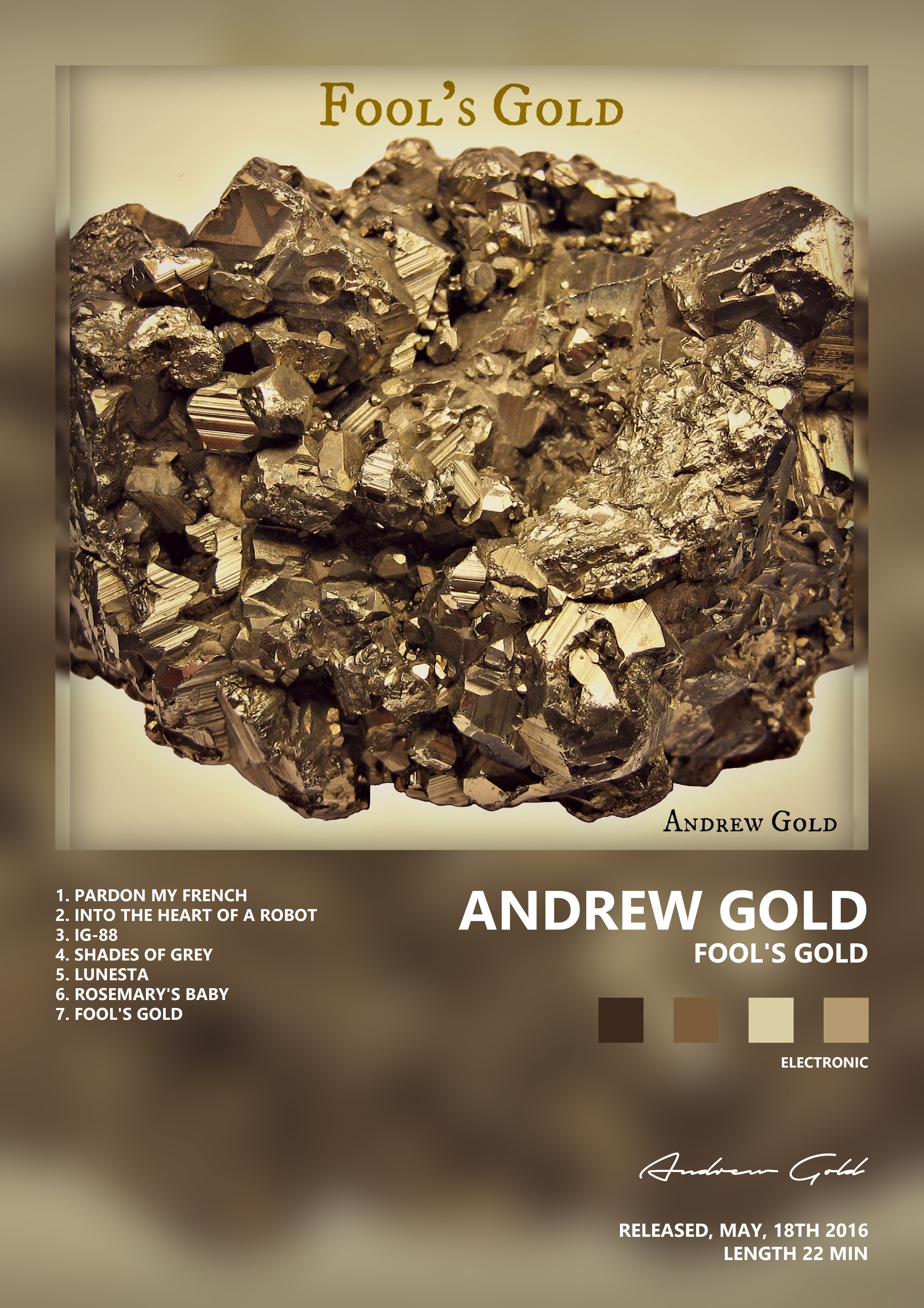 Music poster: Andrew Gold - Fools Gold