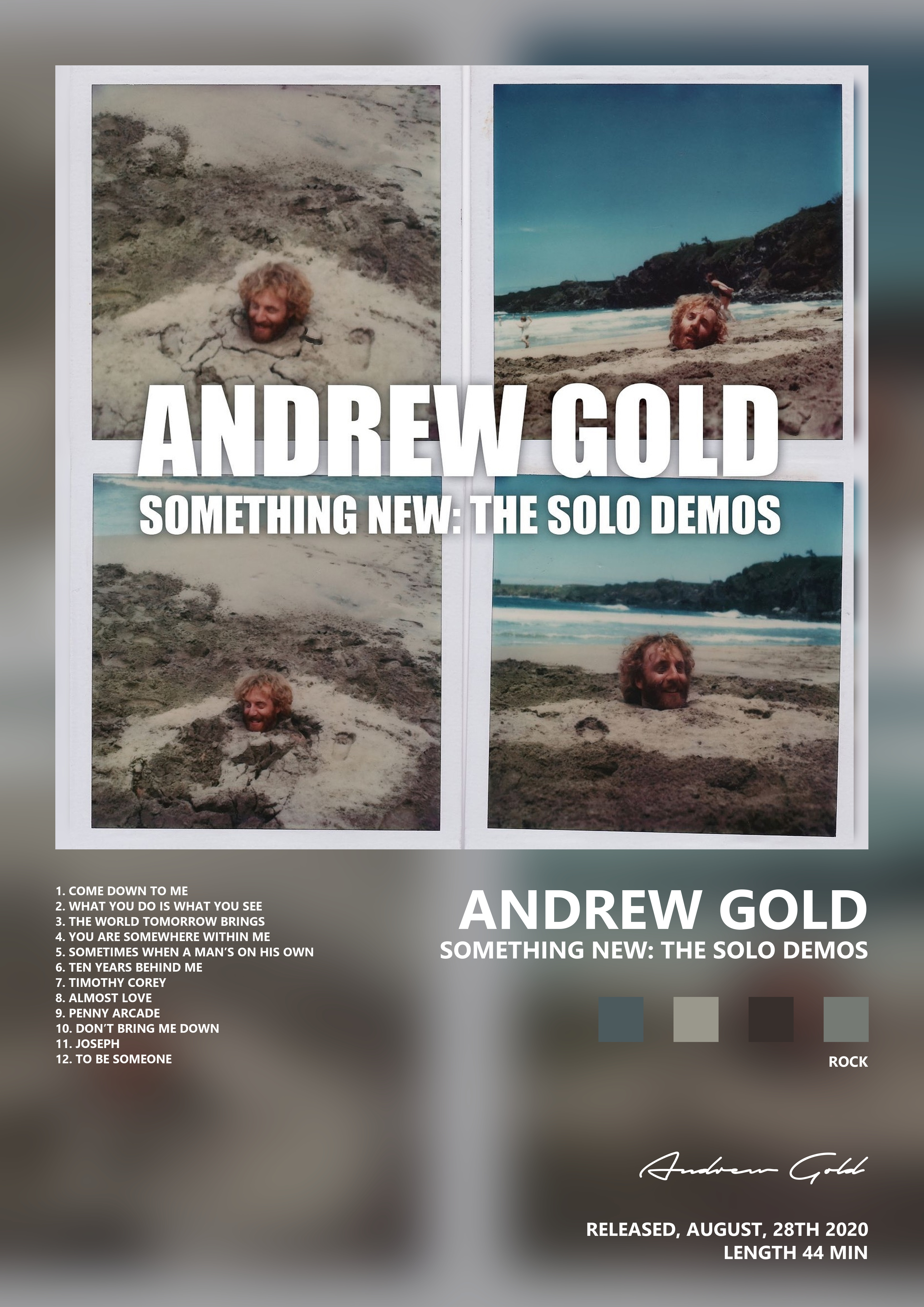 Music poster: Andrew Gold - Something New The Solo Demos