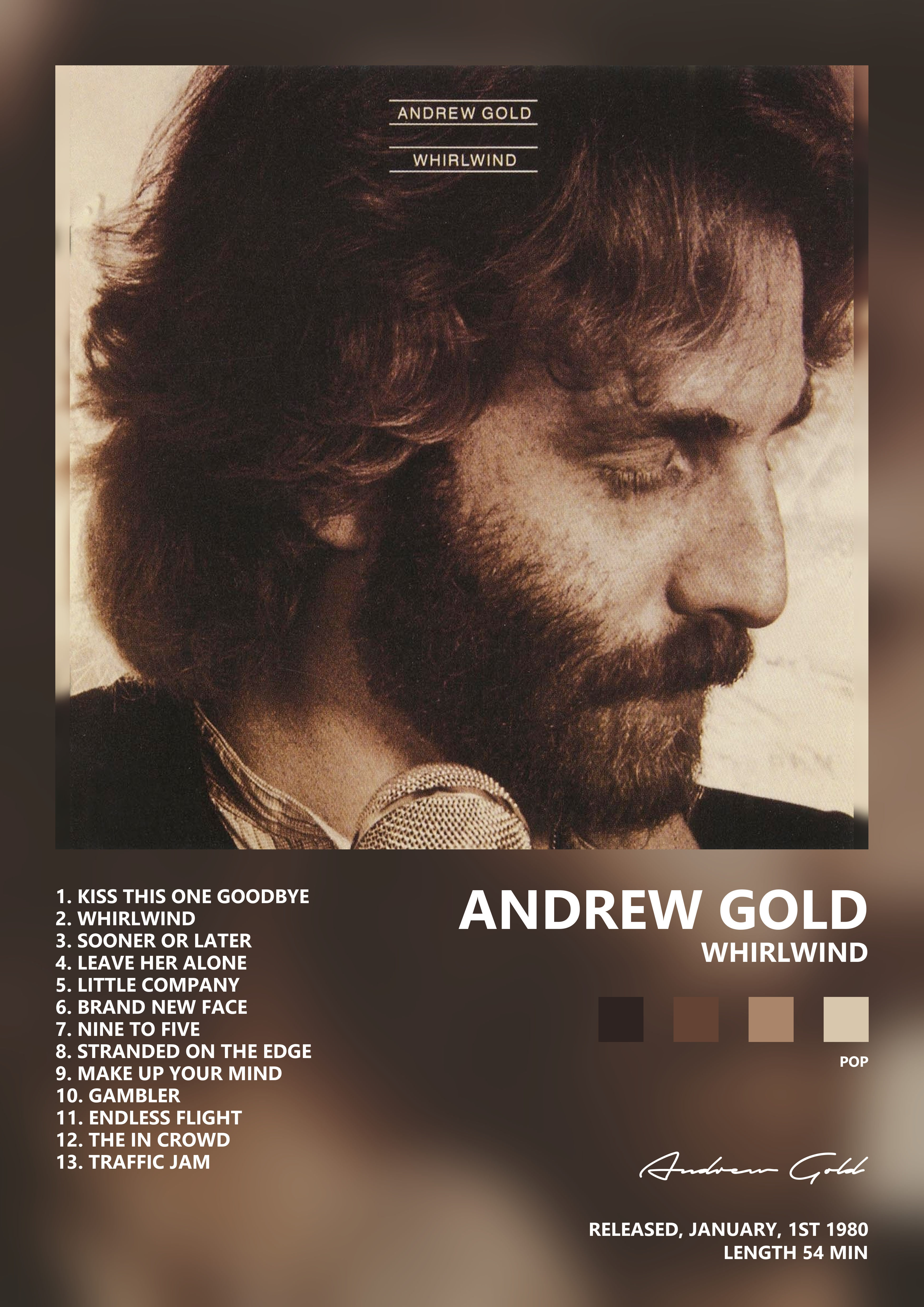 Music poster: Andrew Gold - Whirlwind
