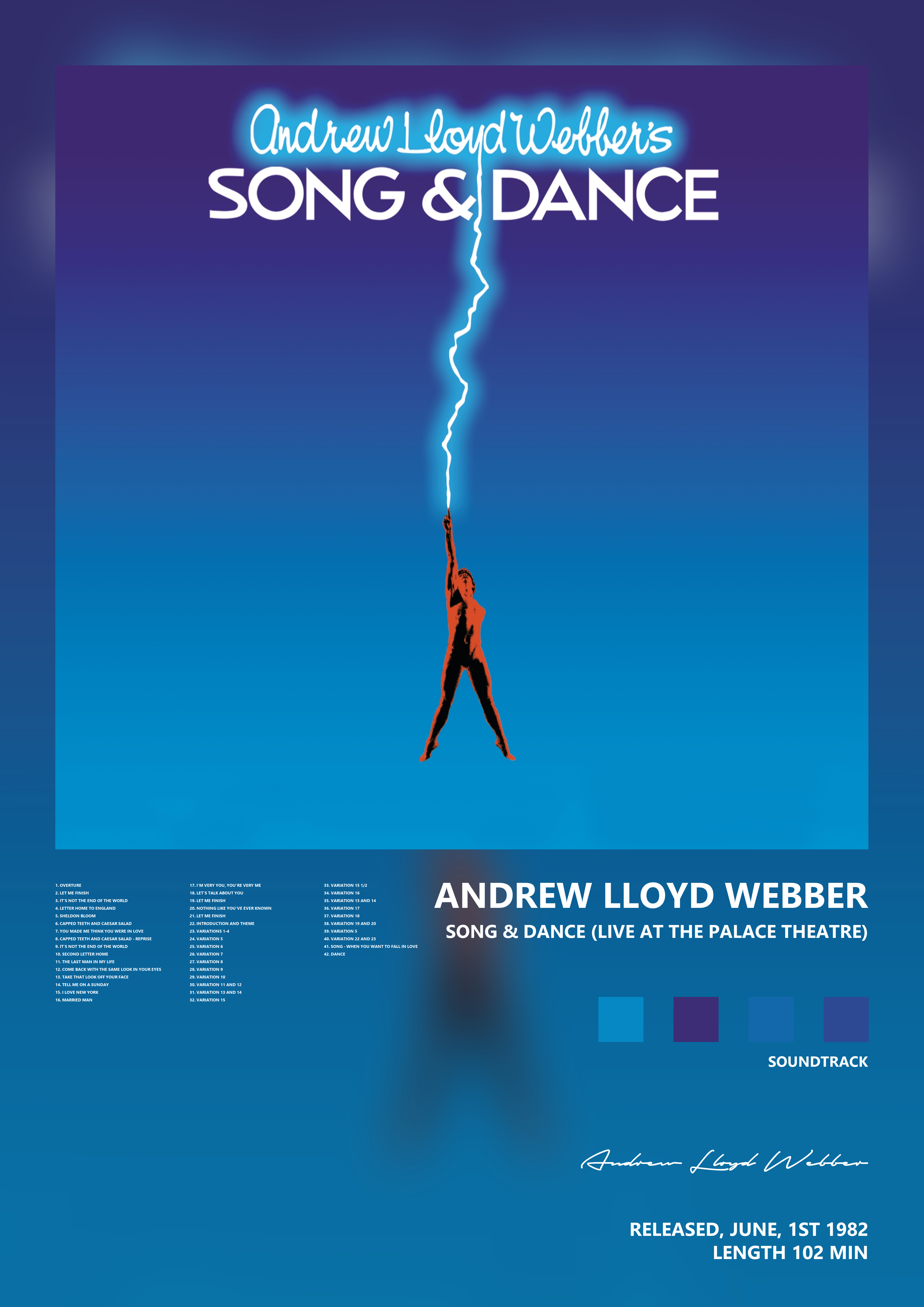 Music poster: Andrew Lloyd Webber - Song Dance Live at The Palace Theatre