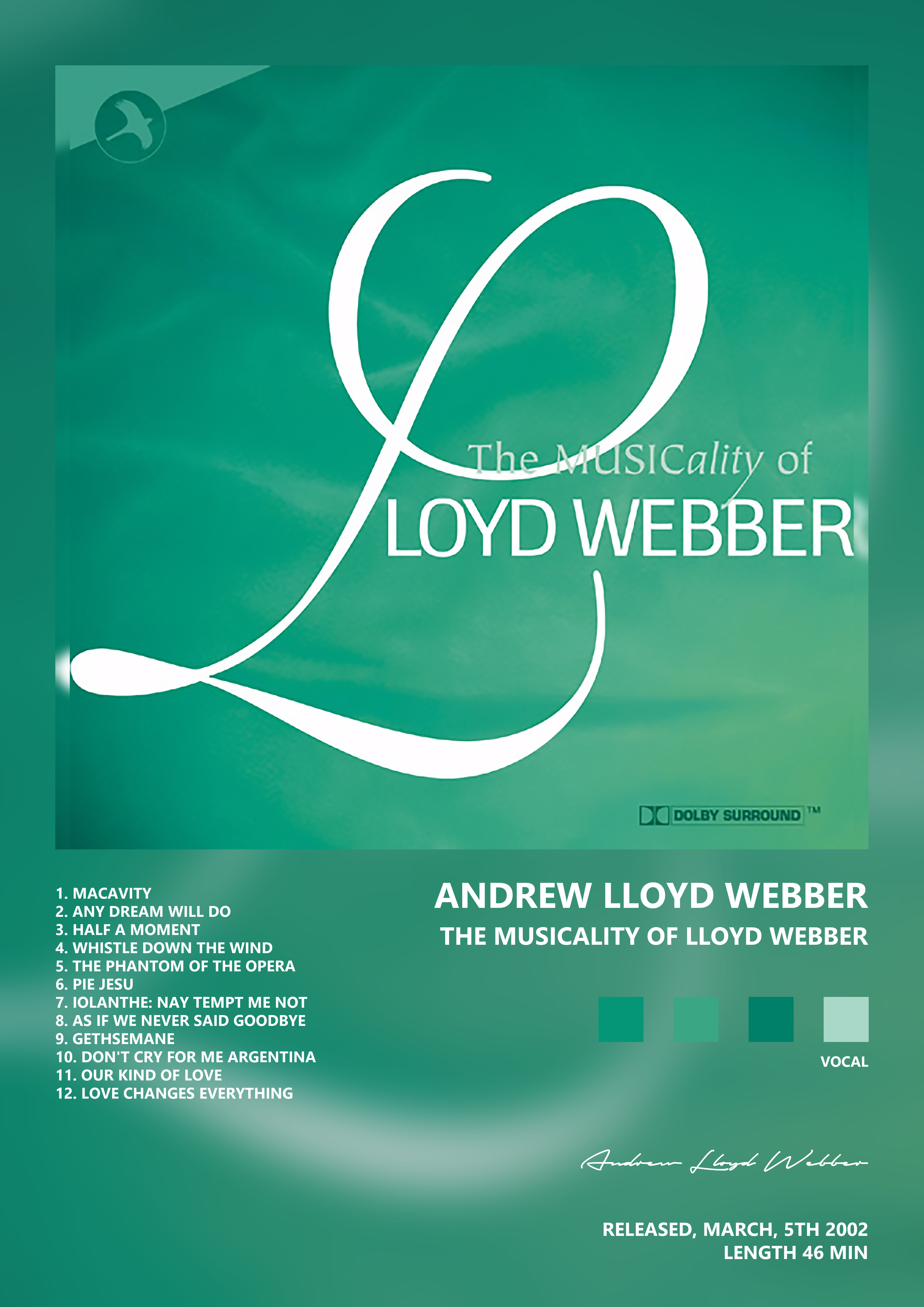 Music poster: Andrew Lloyd Webber - The Musicality of Lloyd Webber