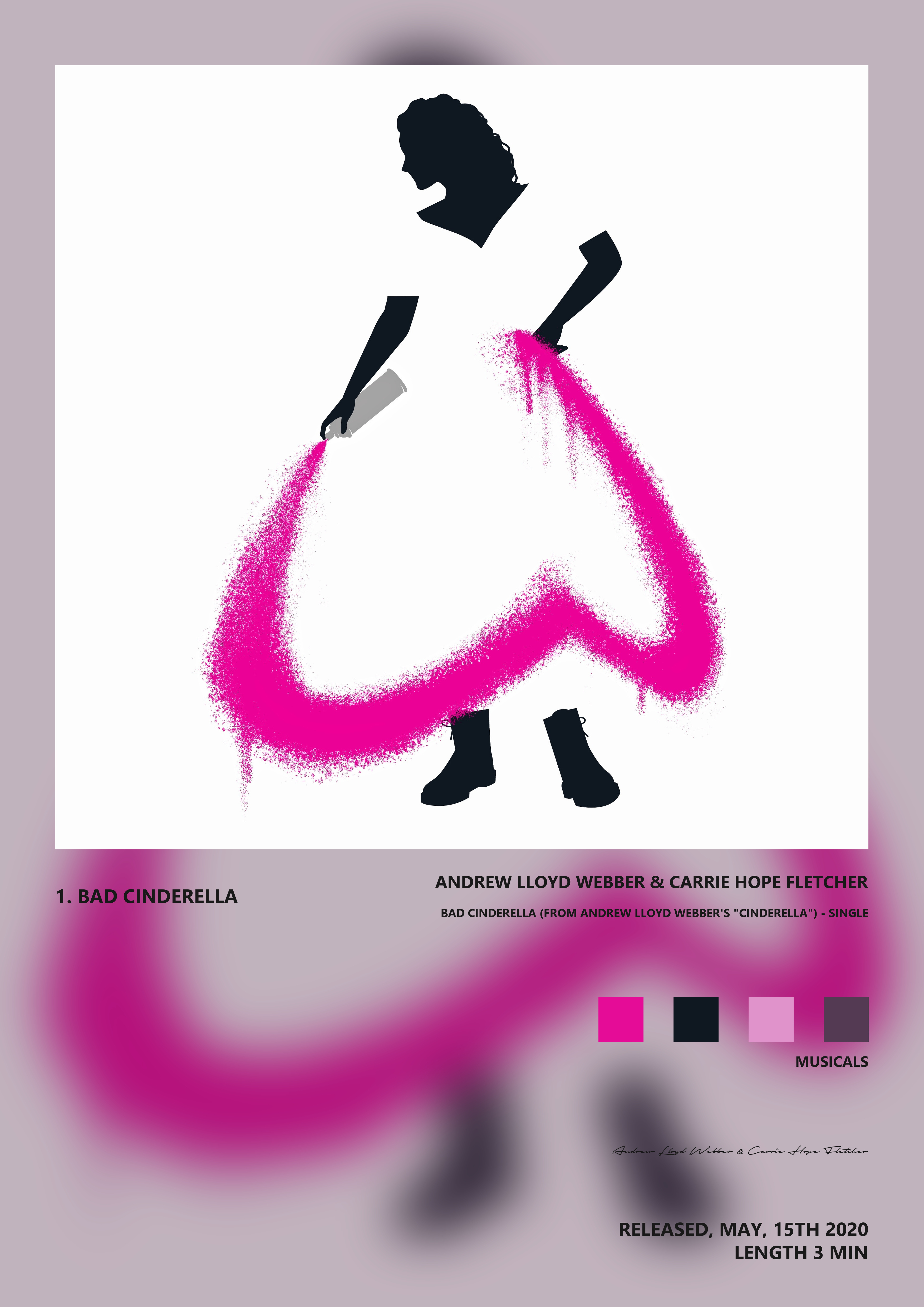 Music poster: Andrew Lloyd Webber Carrie Hope Fletcher - Bad Cinderella From Andrew Lloyd Webbers Cinderella - Single