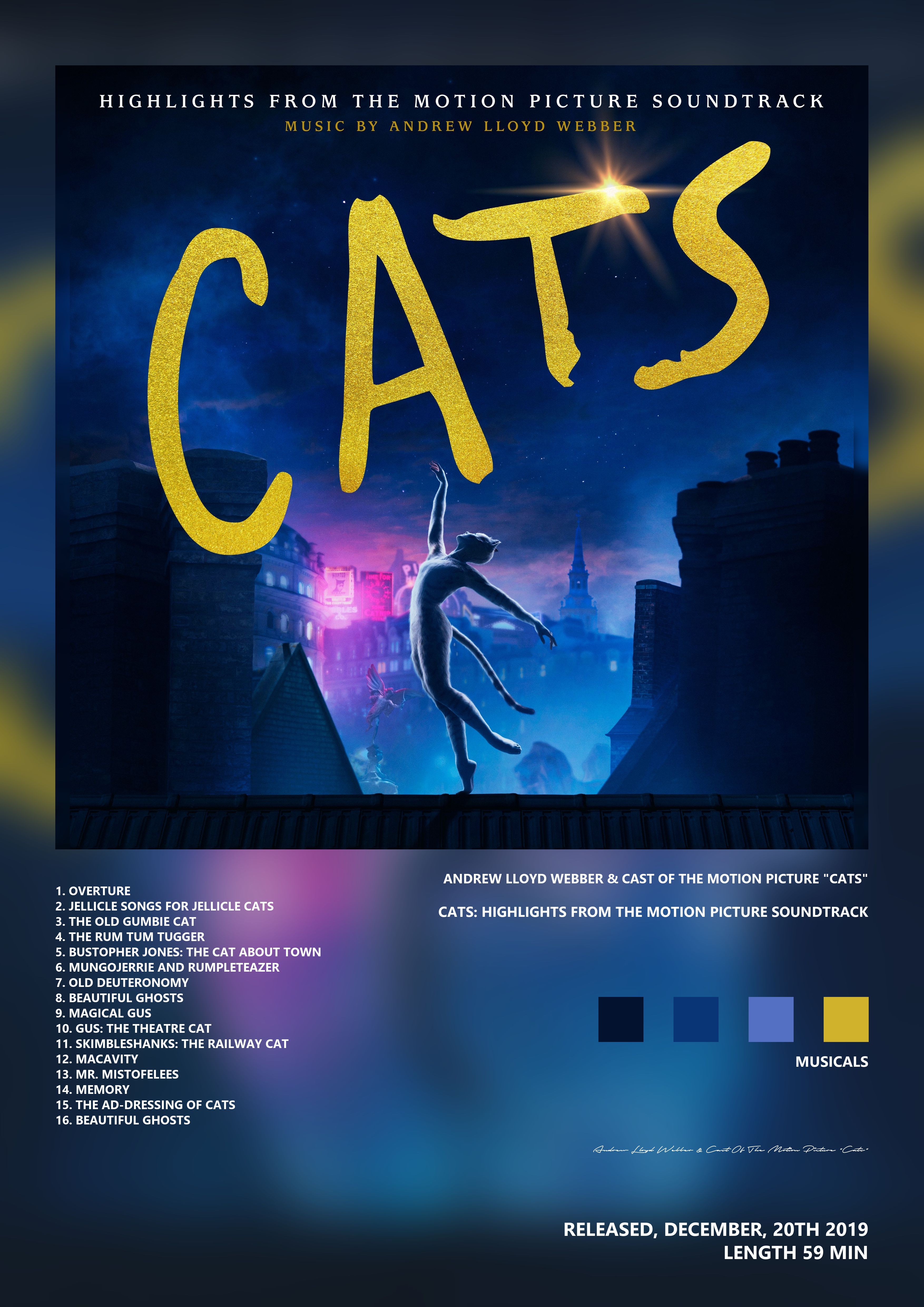 Music poster: Andrew Lloyd Webber Cast Of The Motion Picture Cats - Cats Highlights from the Motion Picture Soundtrack