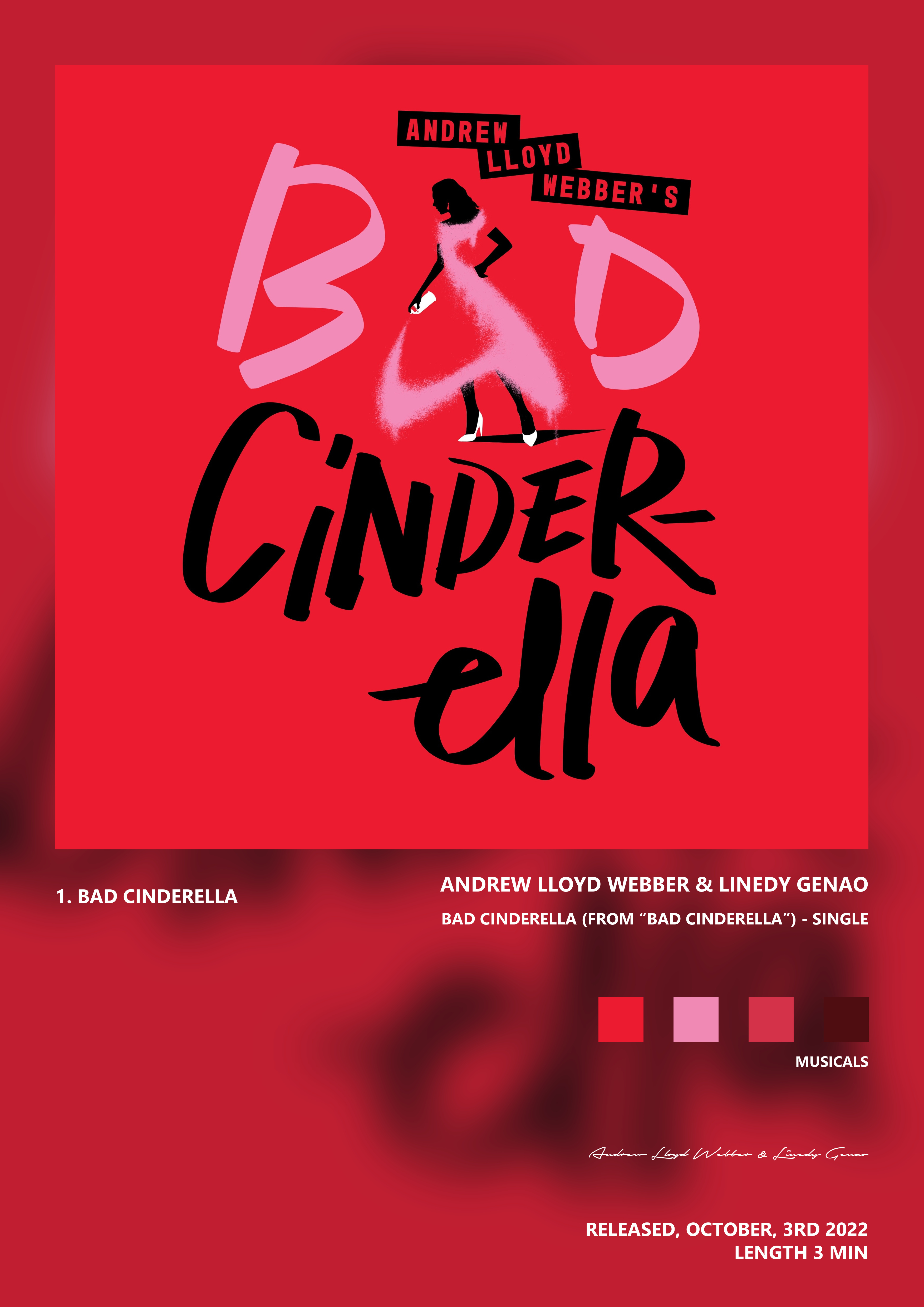Music poster: Andrew Lloyd Webber Linedy Genao - Bad Cinderella From Bad Cinderella - Single