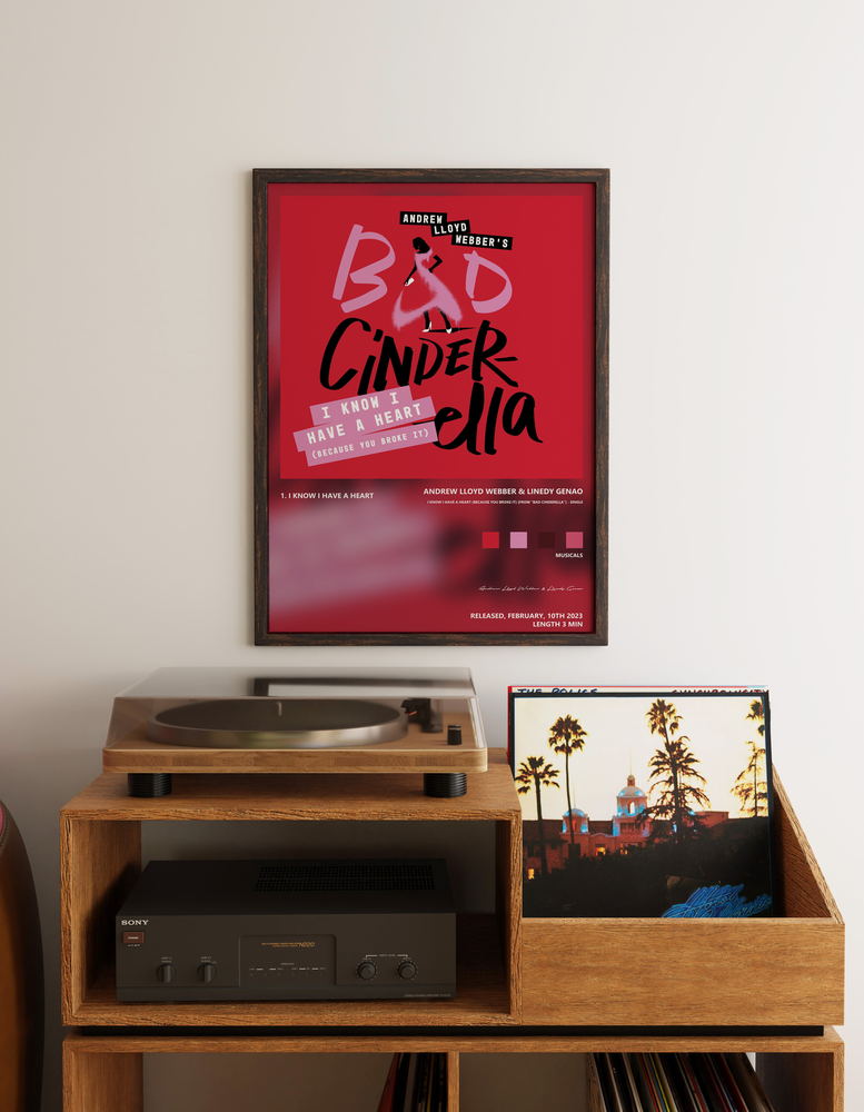 Music poster: Andrew Lloyd Webber Linedy Genao - I Know I Have A Heart Because You Broke It From Bad Cinderella - Single