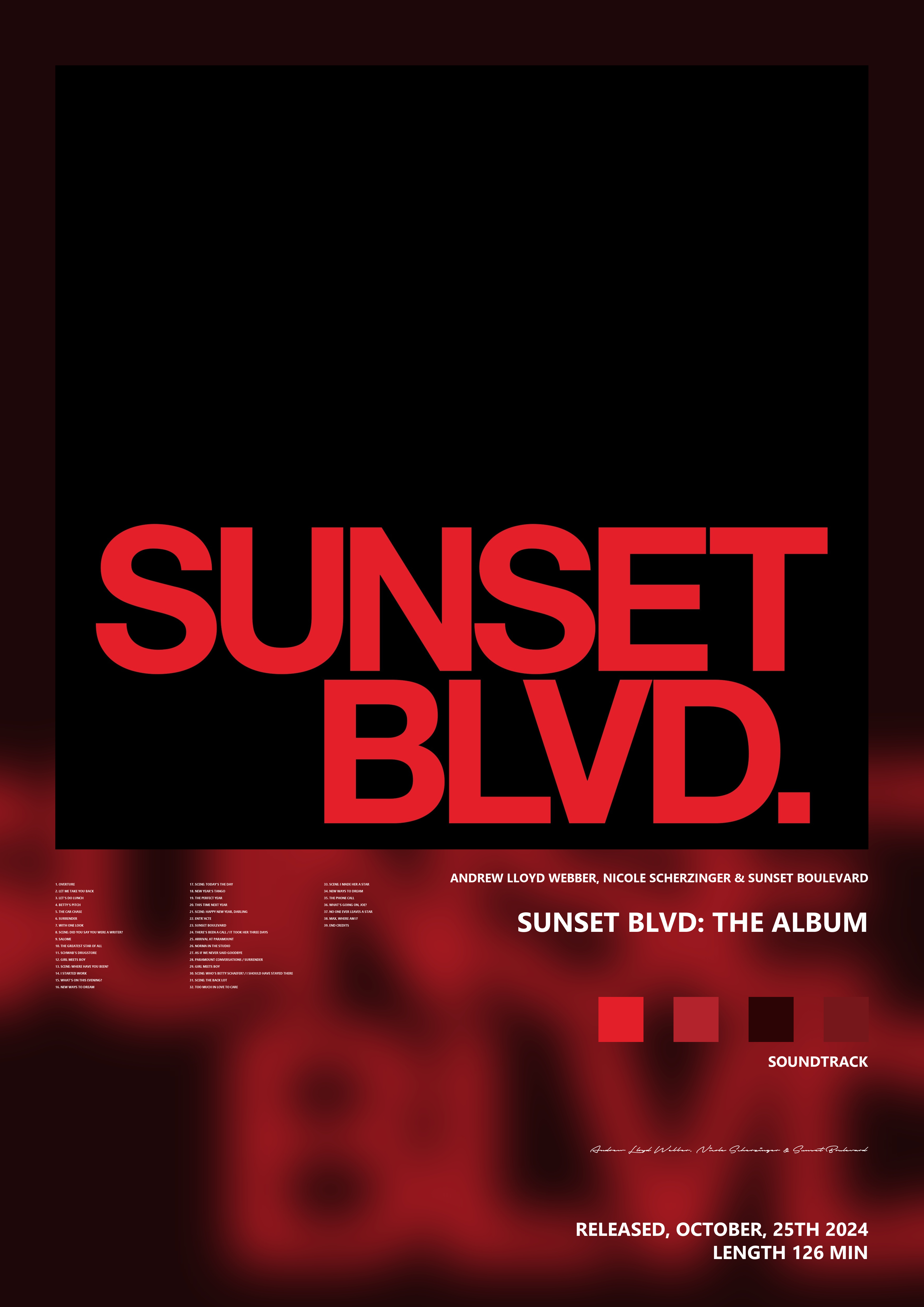 Music poster: Andrew Lloyd Webber Nicole Scherzinger Sunset Boulevard - SUNSET BLVD The Album