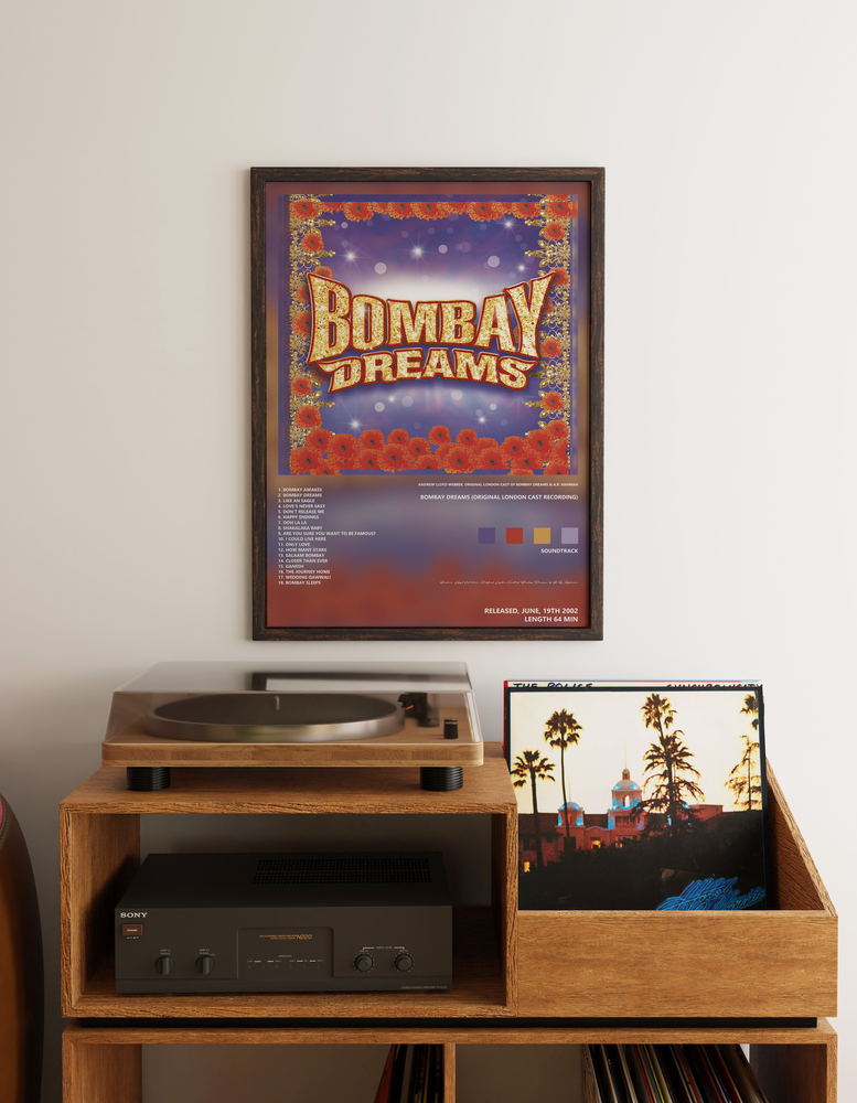 Music poster: Andrew Lloyd Webber Original London Cast of Bombay Dreams AR Rahman - Bombay Dreams Original London Cast Recording