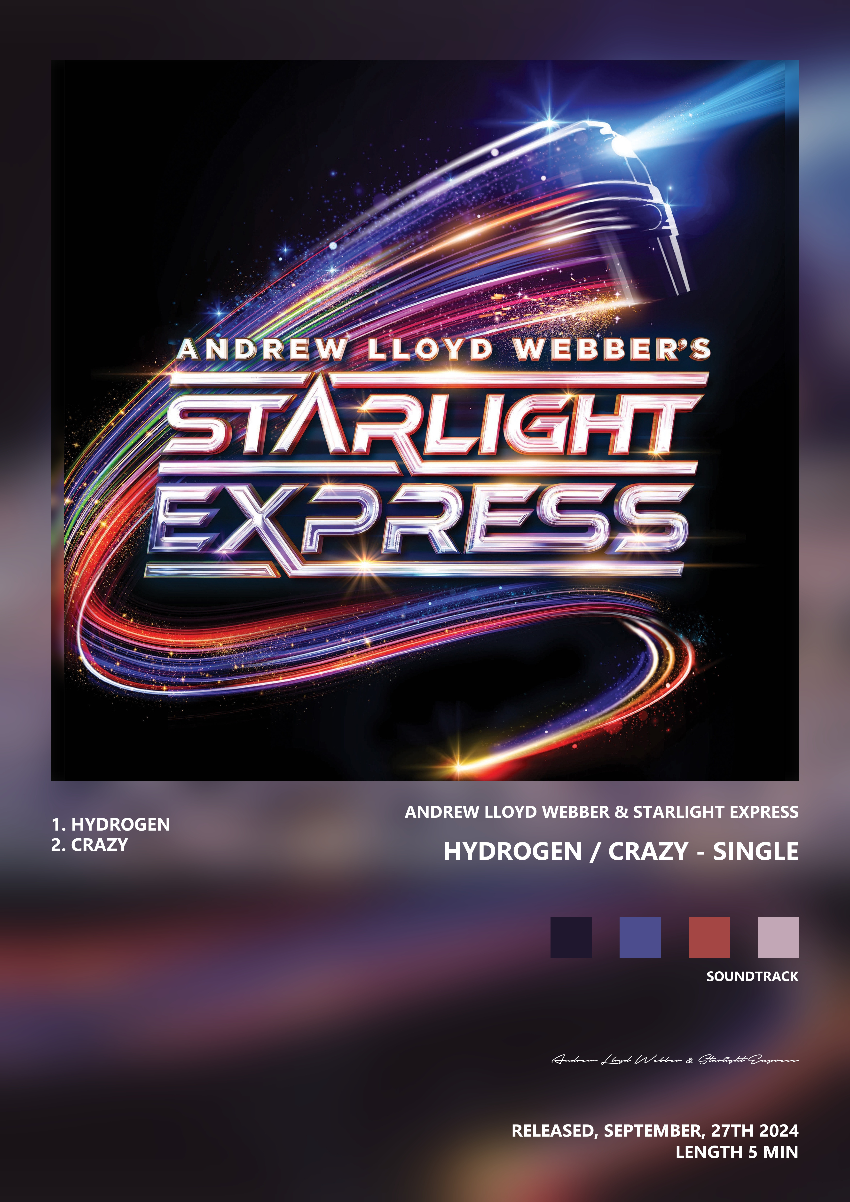 Music poster: Andrew Lloyd Webber Starlight Express - Hydrogen Crazy - Single