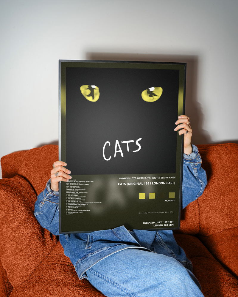 Music poster: Andrew Lloyd Webber TS Eliot Elaine Paige - Cats Original 1981 London Cast