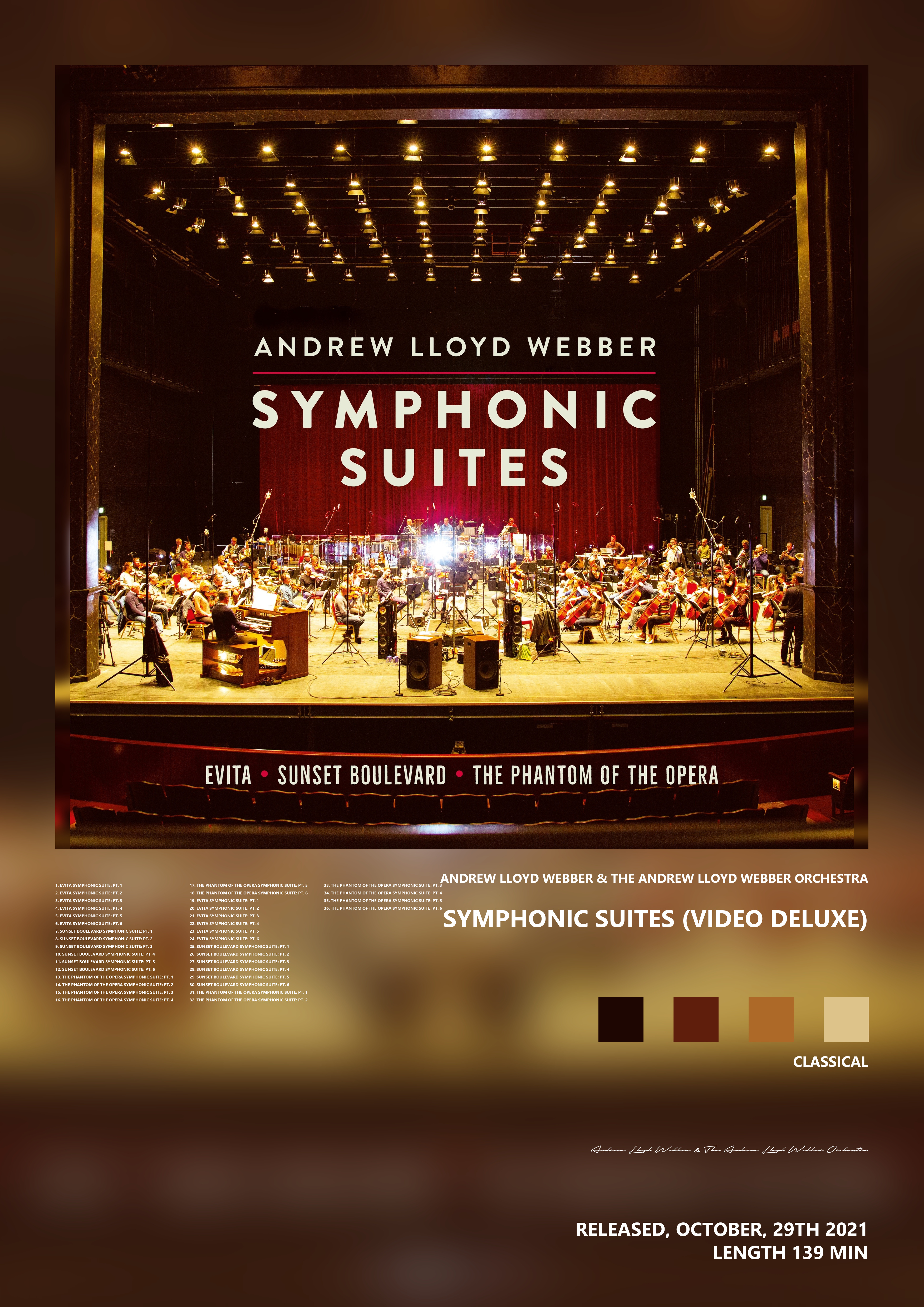 Music poster: Andrew Lloyd Webber The Andrew Lloyd Webber Orchestra - Symphonic Suites Video Deluxe
