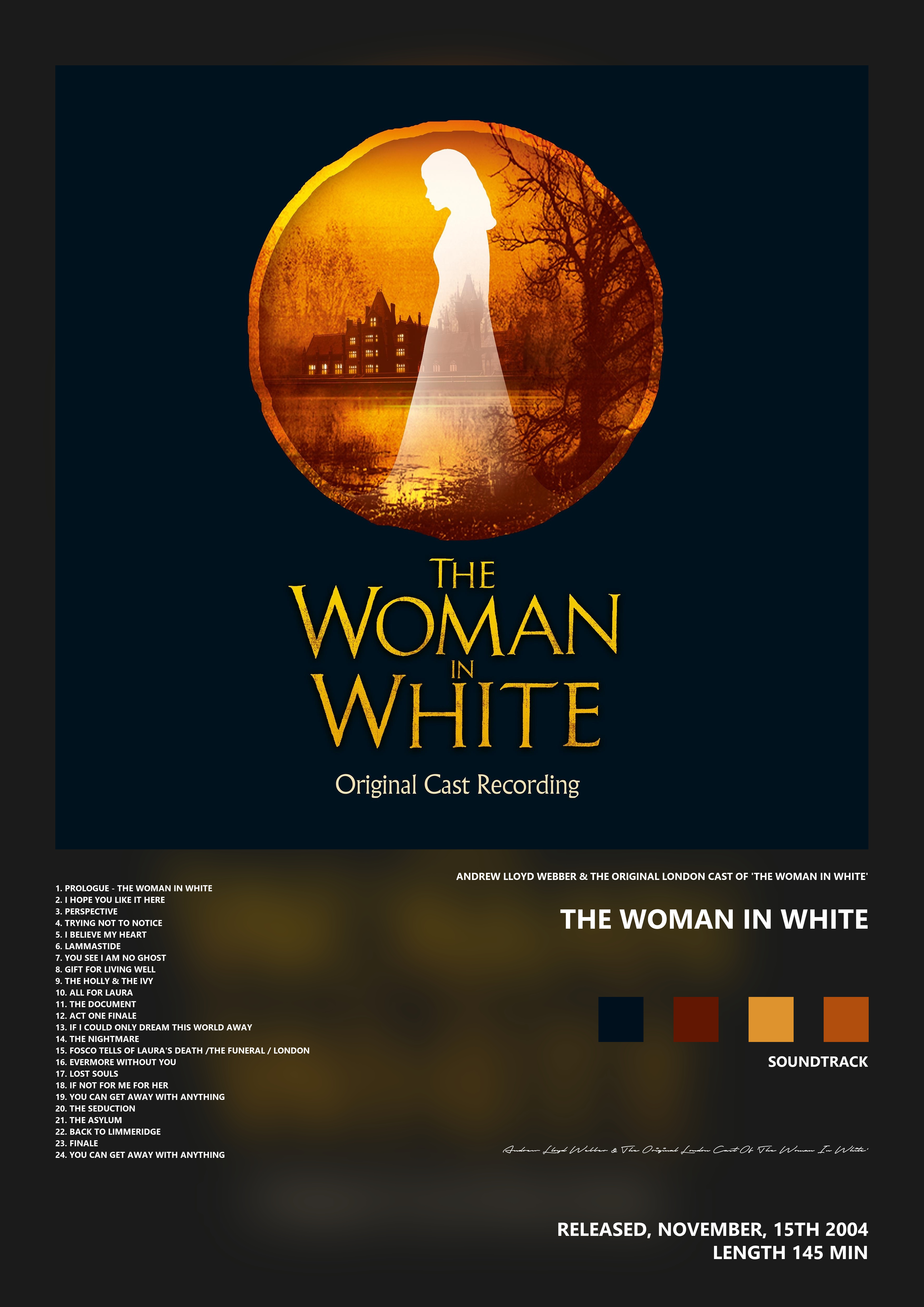 Music poster: Andrew Lloyd Webber The Original London Cast Of The Woman In White - The Woman in White
