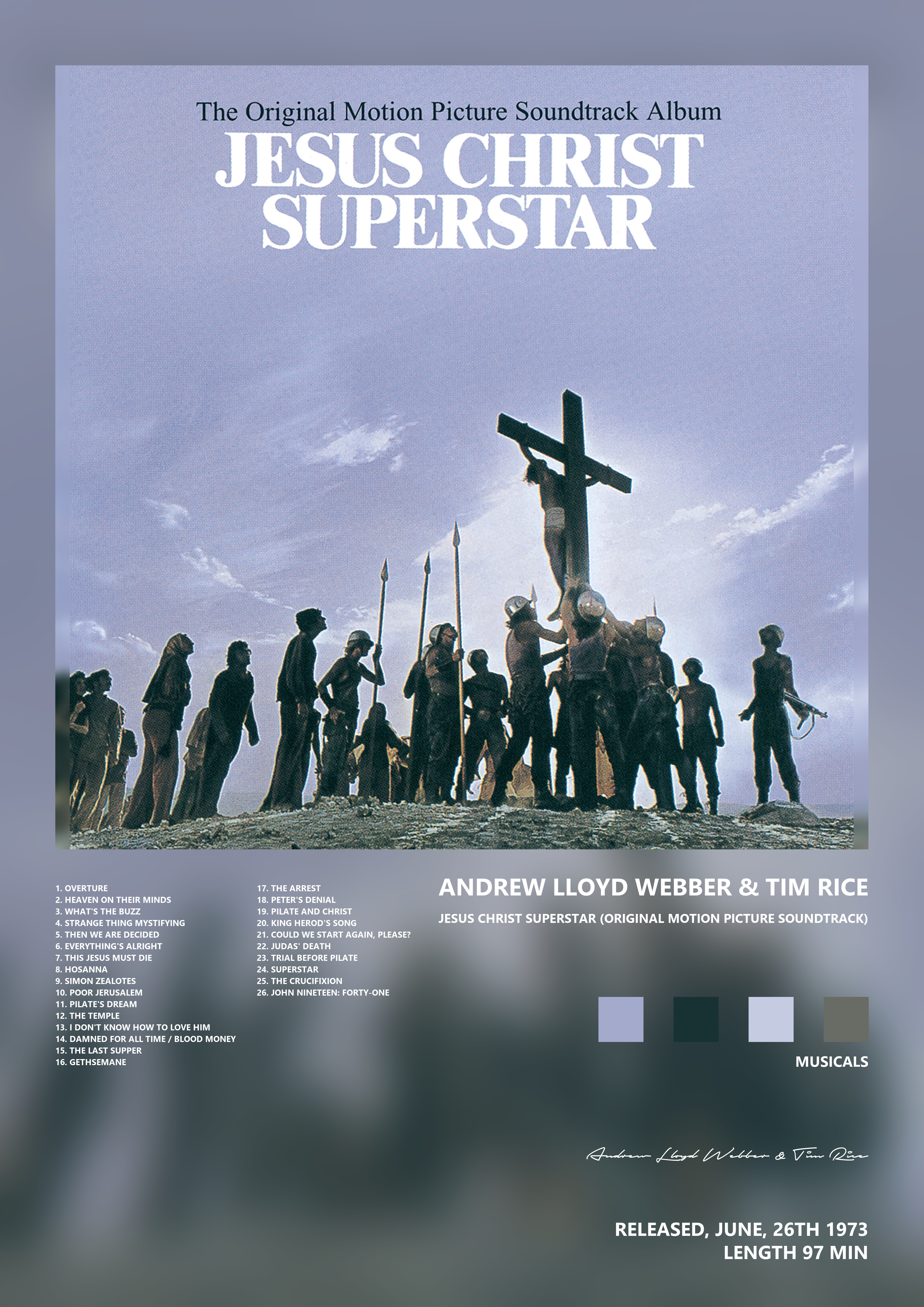 Music poster: Andrew Lloyd Webber Tim Rice - Jesus Christ Superstar Original Motion Picture Soundtrack
