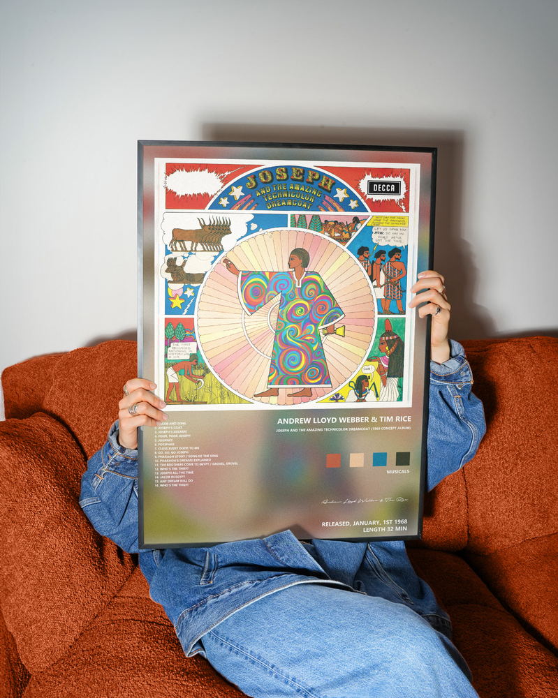 Music poster: Andrew Lloyd Webber Tim Rice - Joseph and the Amazing Technicolor Dreamcoat 1969 Concept Album