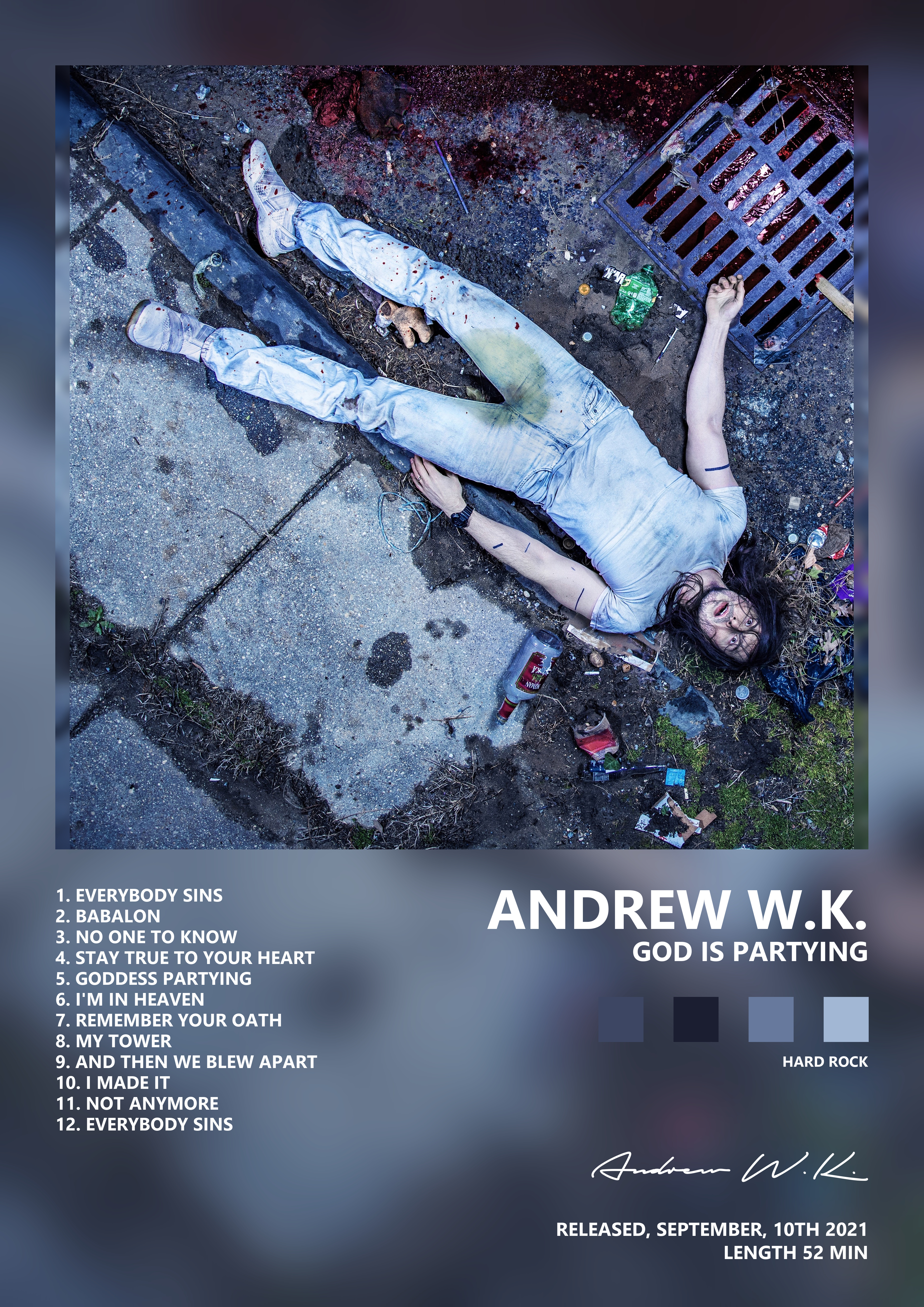 Music poster: Andrew WK - God is Partying