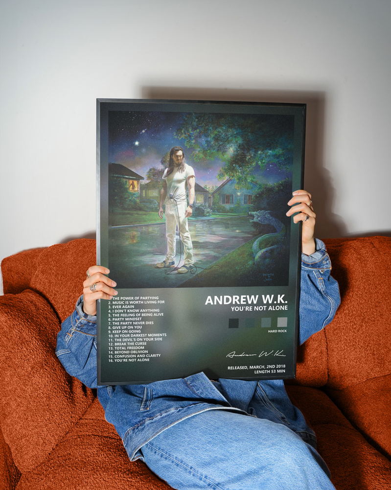 Music poster: Andrew WK - Youre Not Alone