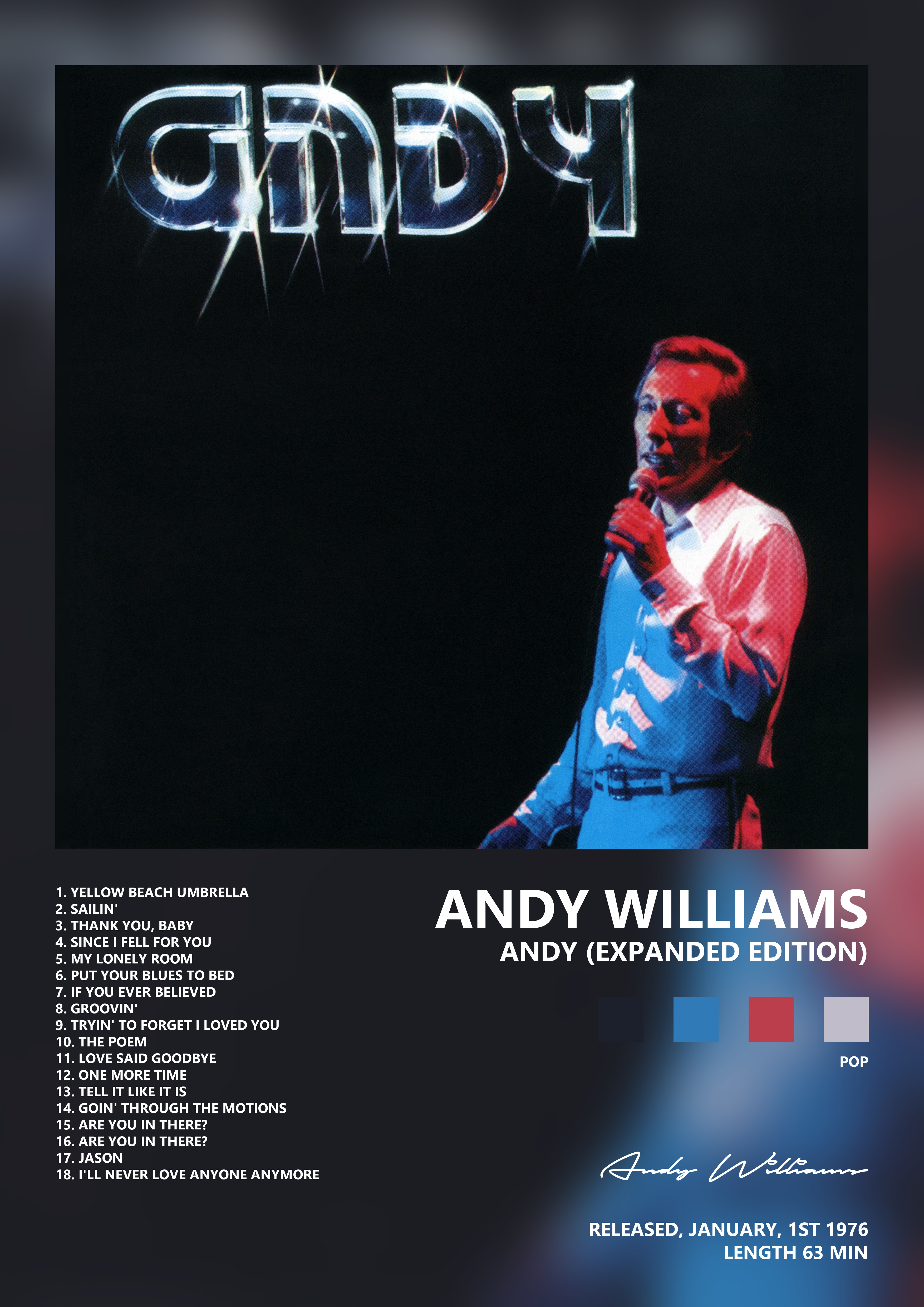 Music poster: Andy Williams - Andy Expanded Edition