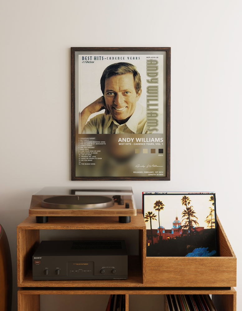 Music poster: Andy Williams - Best Hits - Cadence Years Vol 1