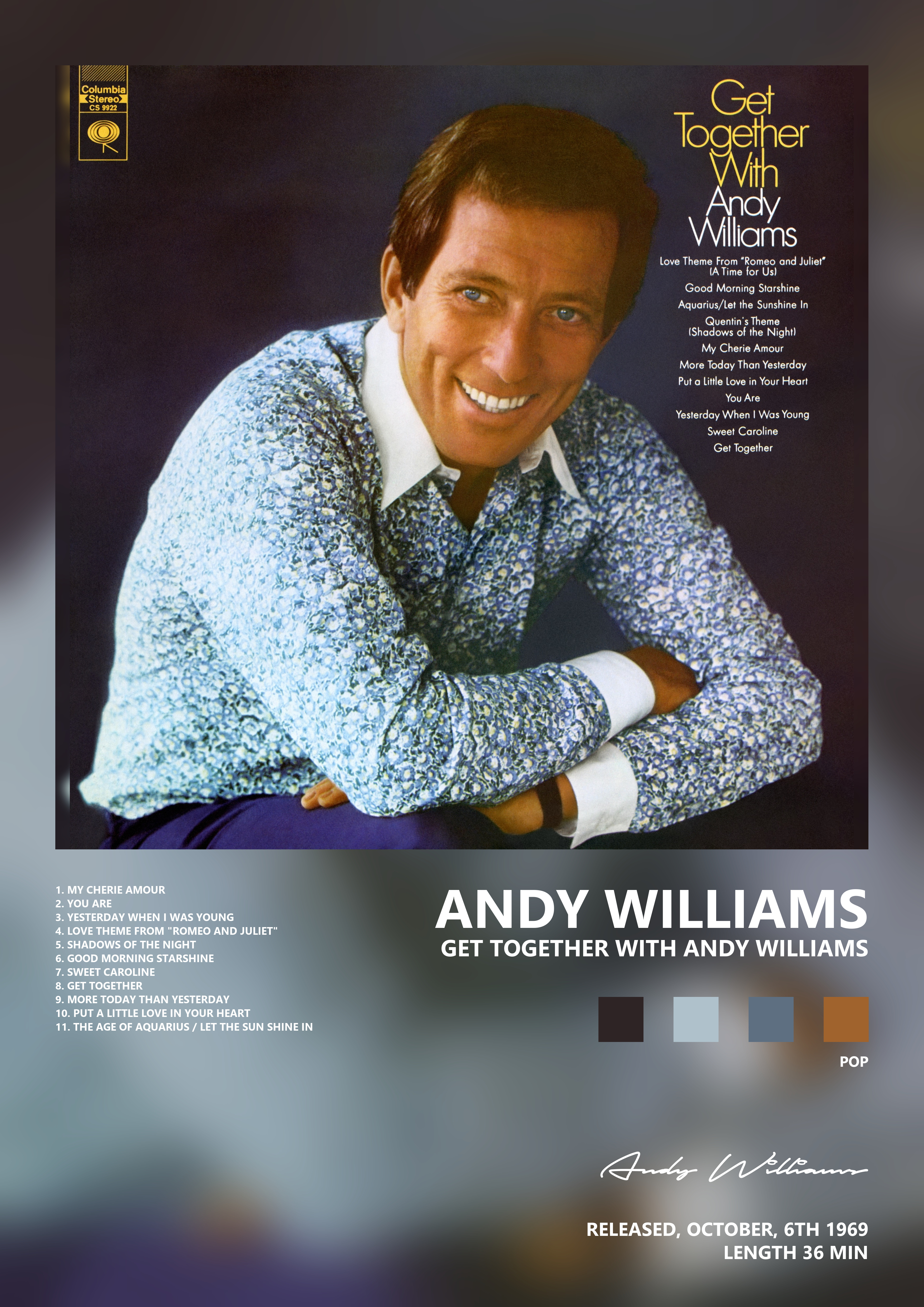 Music poster: Andy Williams - Get Together With Andy Williams