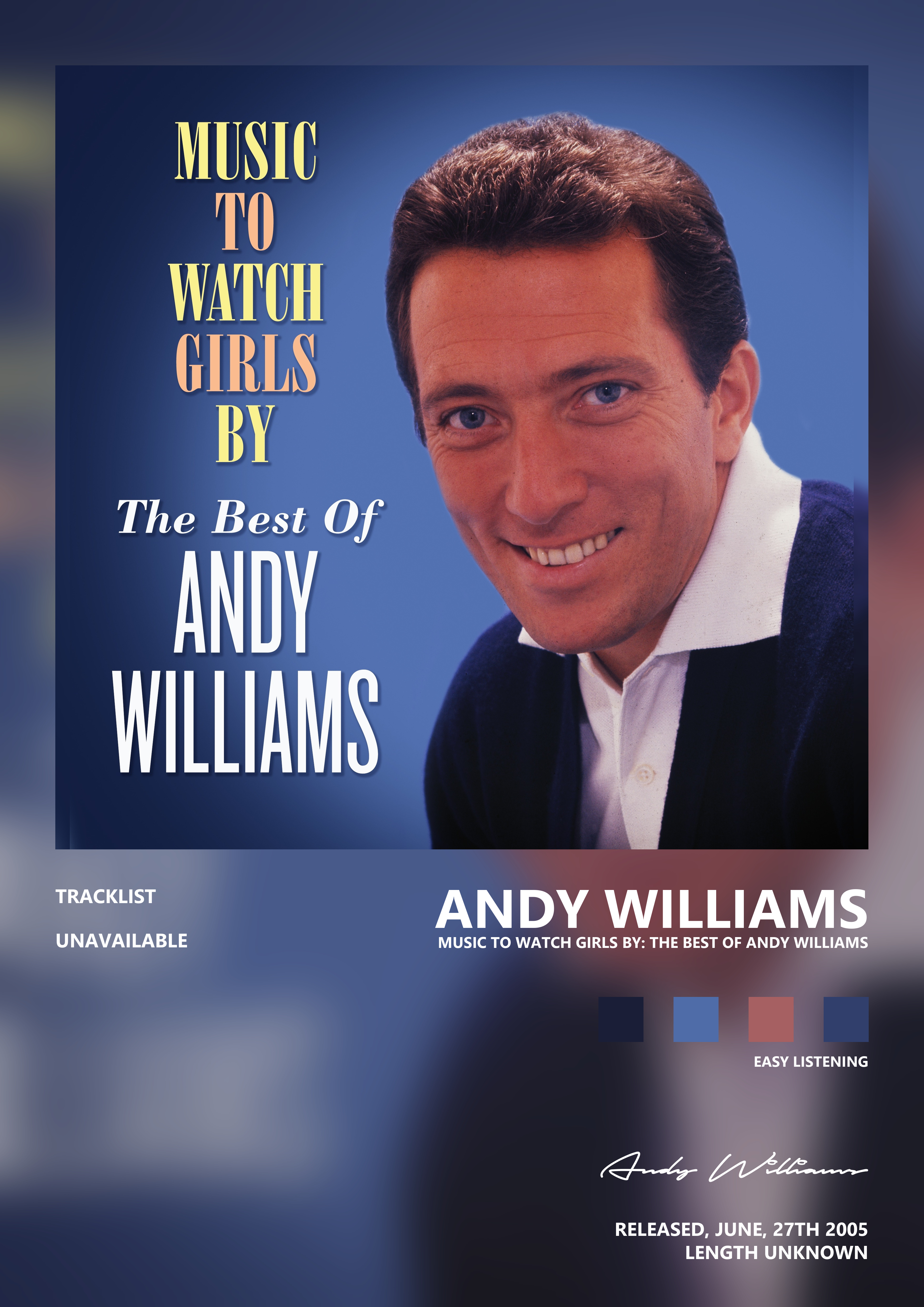Music poster: Andy Williams - Music to Watch Girls By The Best of Andy Williams