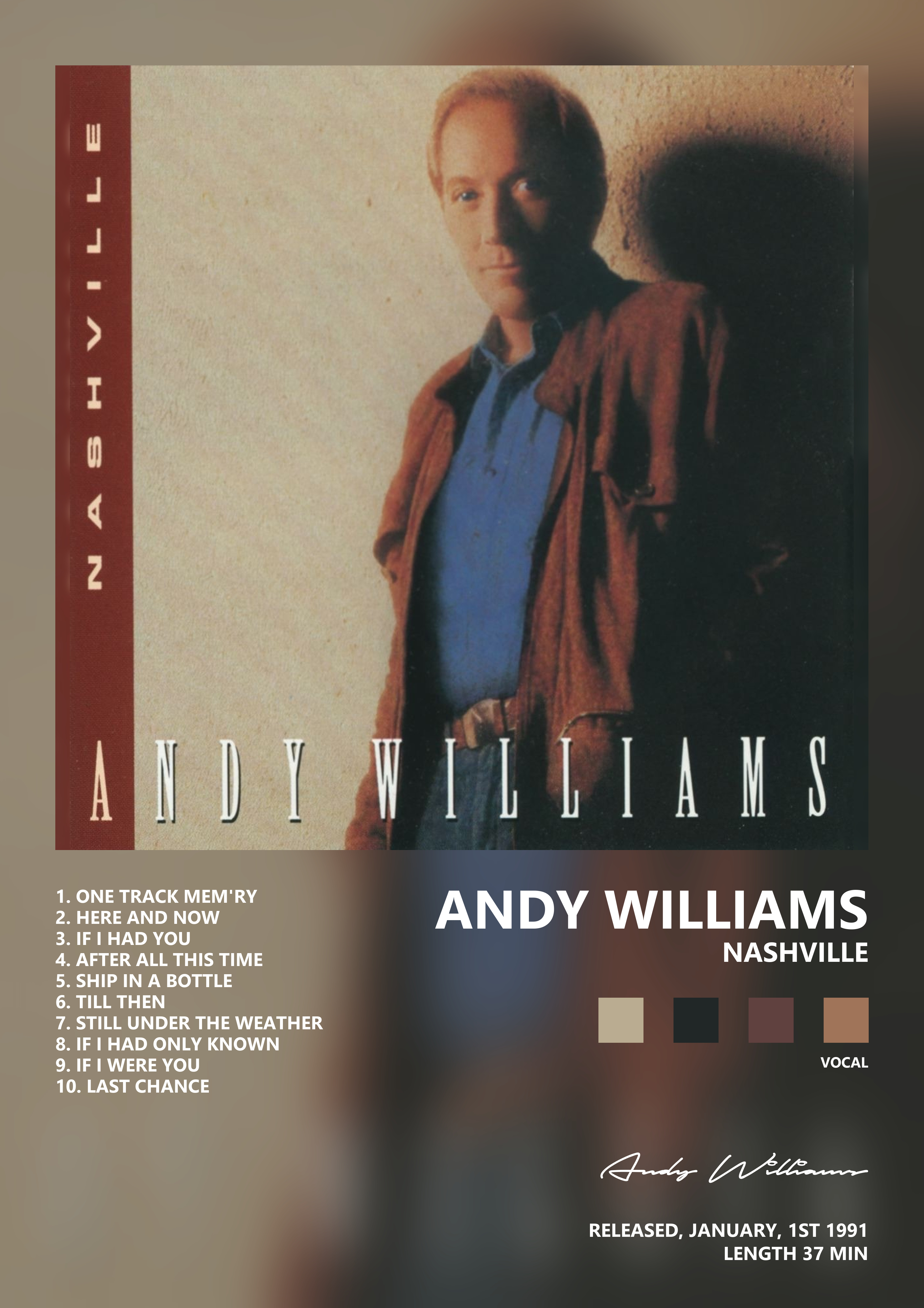 Music poster: Andy Williams - Nashville
