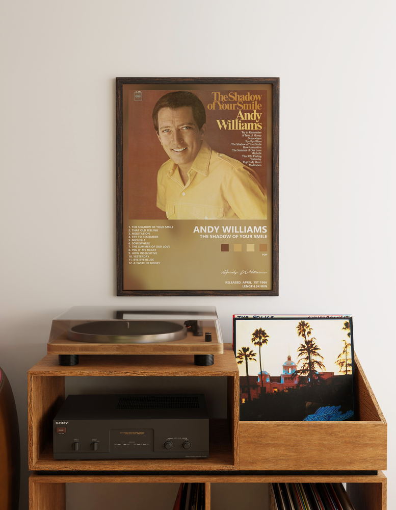 Music poster: Andy Williams - The Shadow of Your Smile