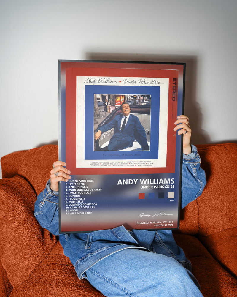 Music poster: Andy Williams - Under Paris Skies