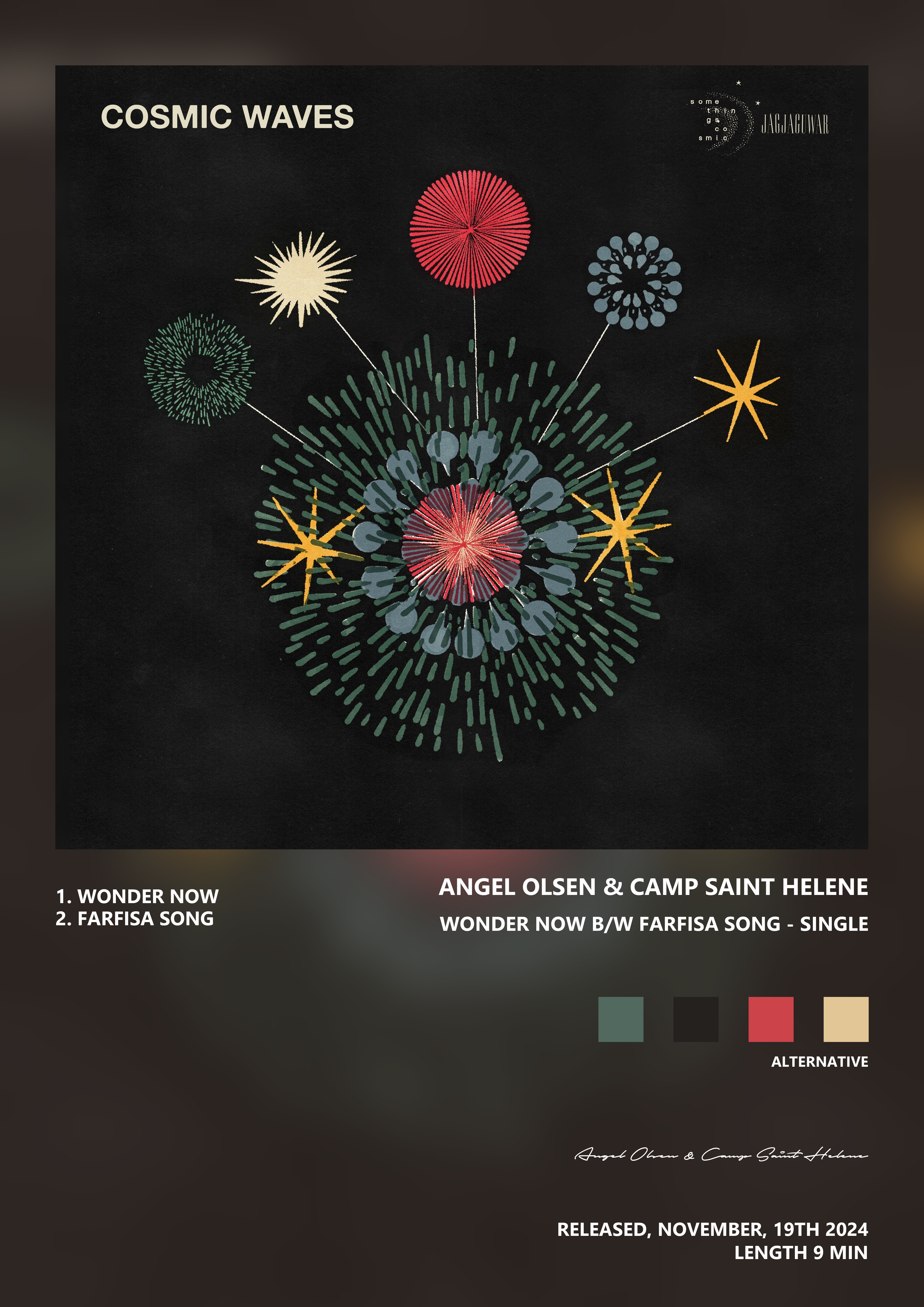 Music poster: Angel Olsen Camp Saint Helene - Wonder Now bw Farfisa Song - Single