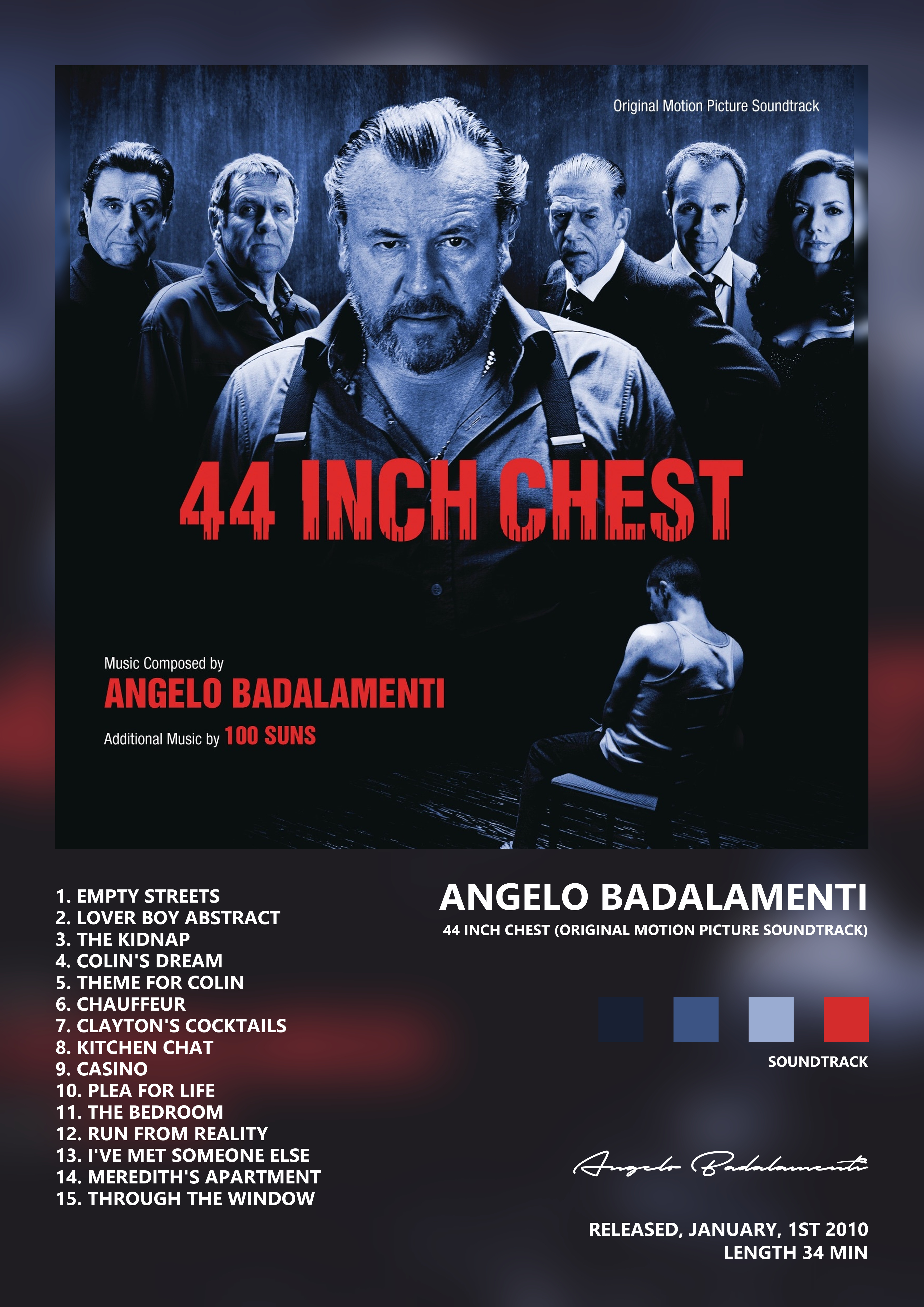 Music poster: Angelo Badalamenti - 44 Inch Chest Original Motion Picture Soundtrack