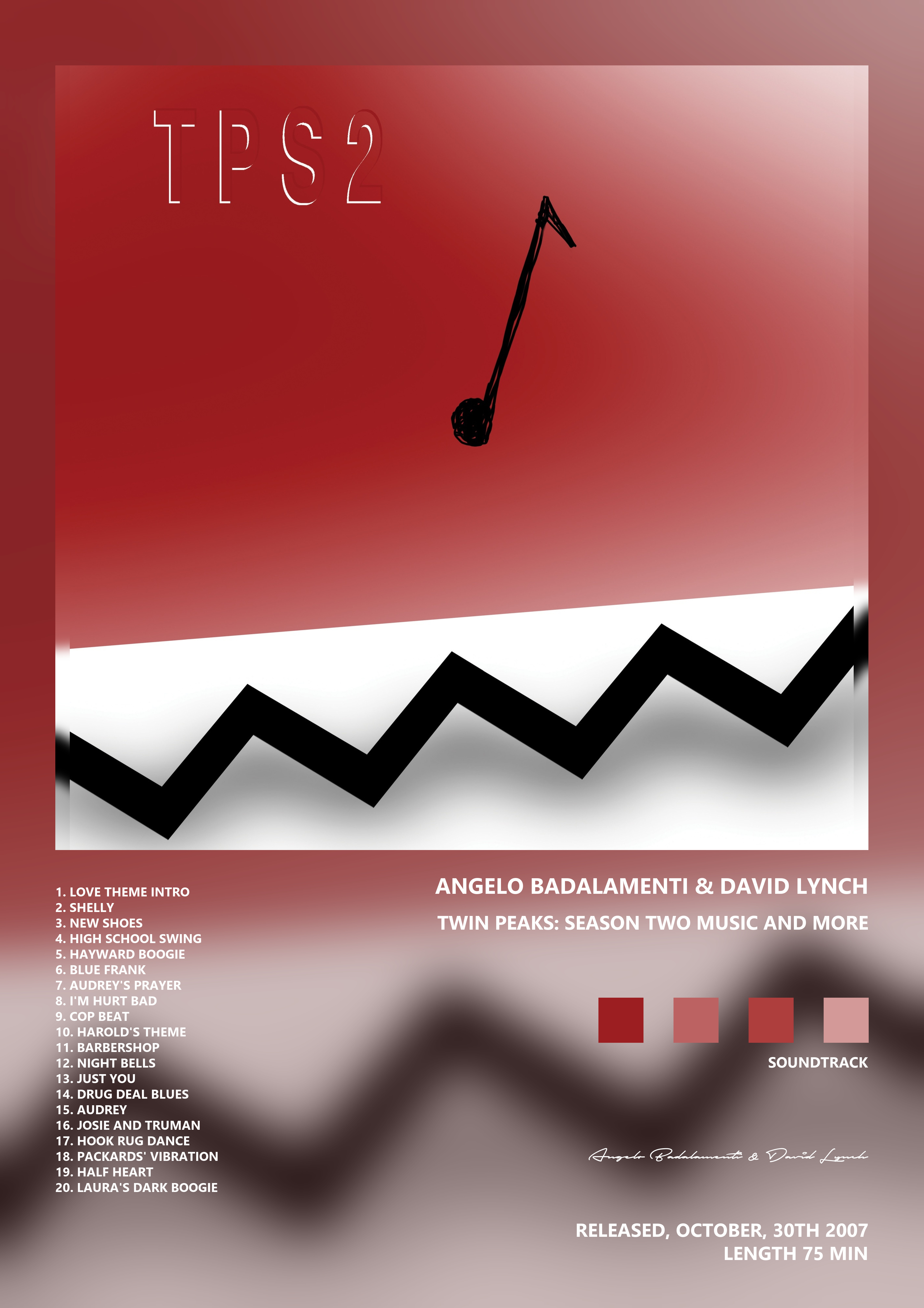 Music poster: Angelo Badalamenti David Lynch - Twin Peaks Season Two Music and More