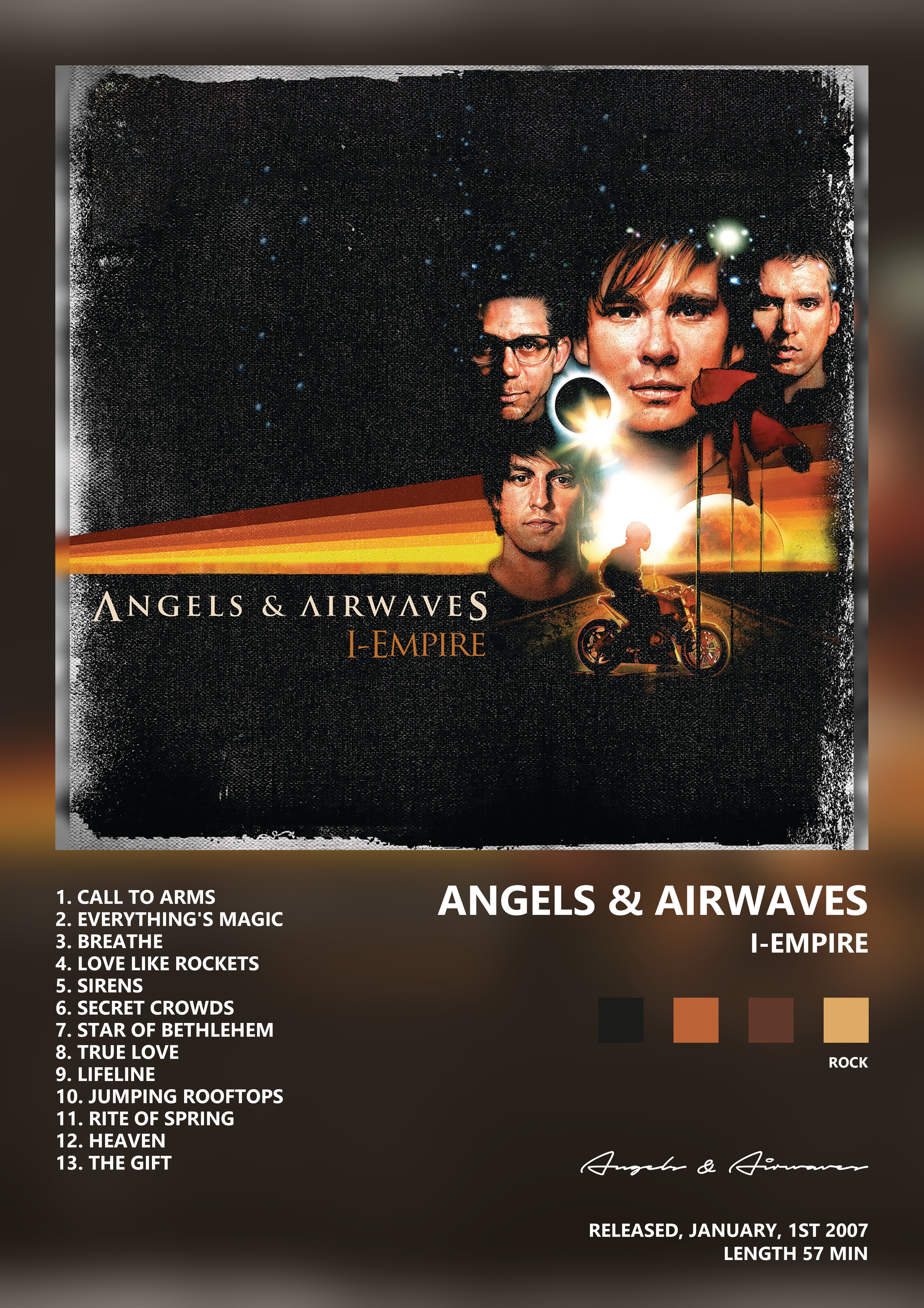 Music poster: Angels Airwaves - I-Empire