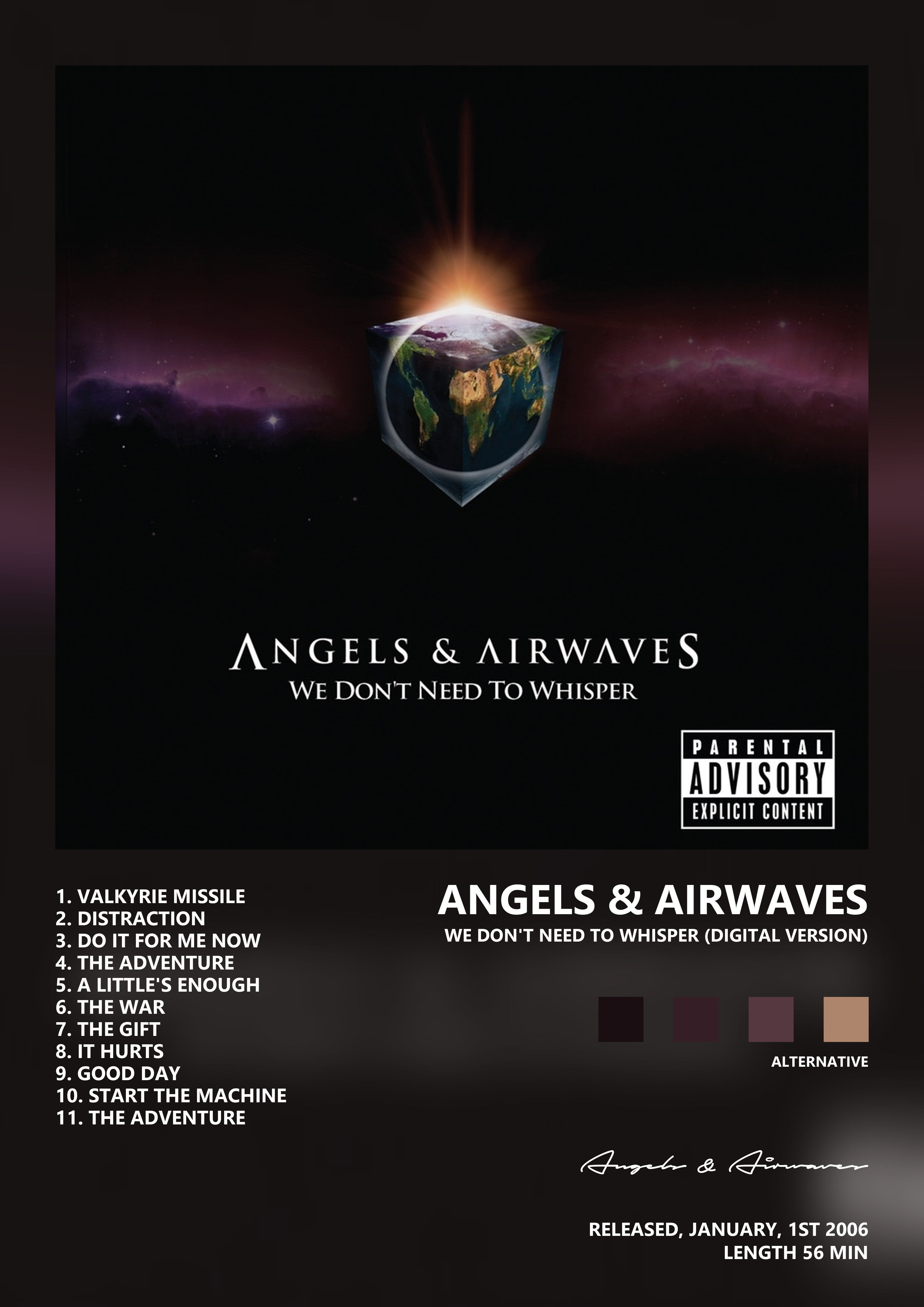 Music poster: Angels Airwaves - We Dont Need to Whisper Digital Version