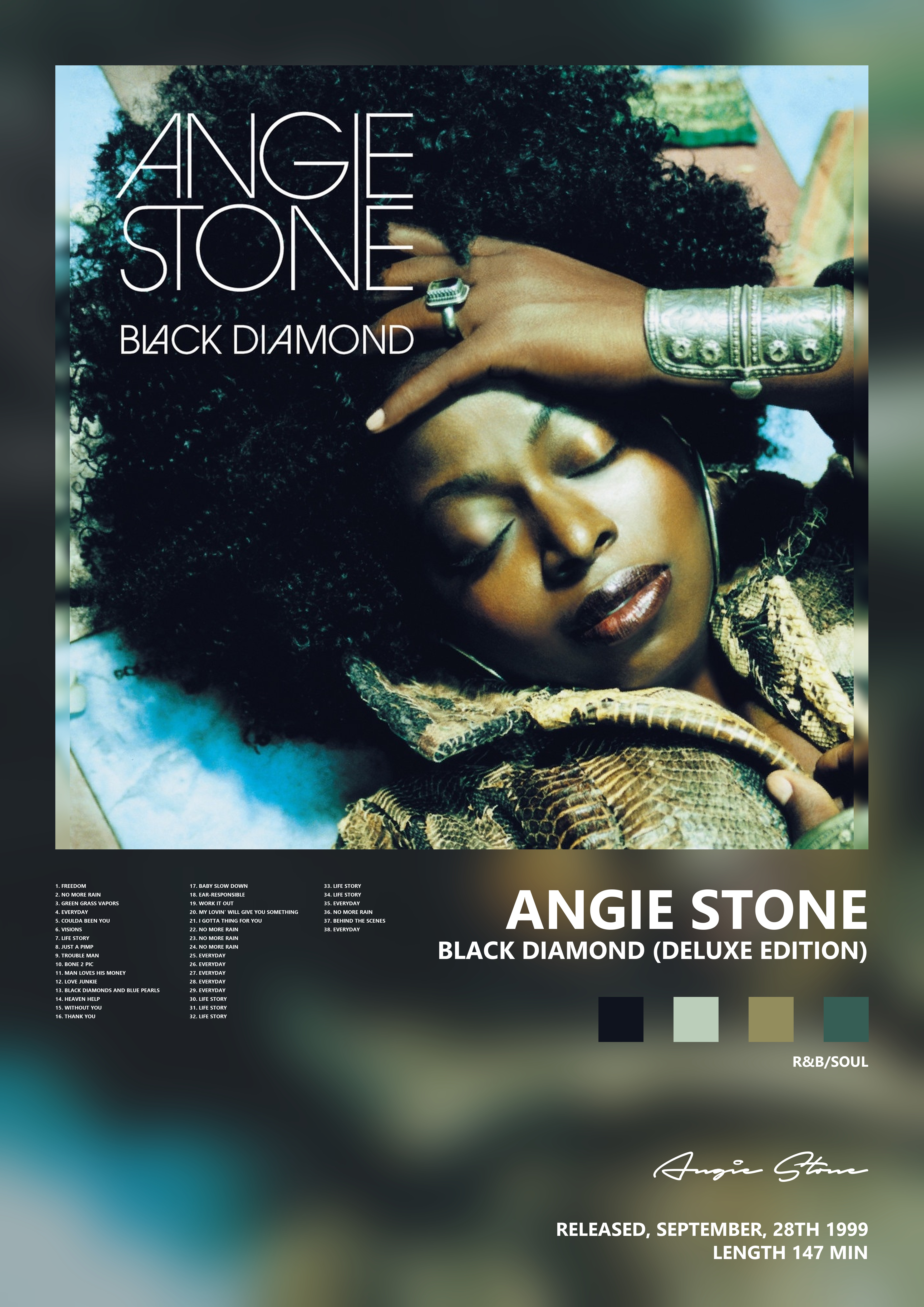 Music poster: Angie Stone - Black Diamond Deluxe Edition
