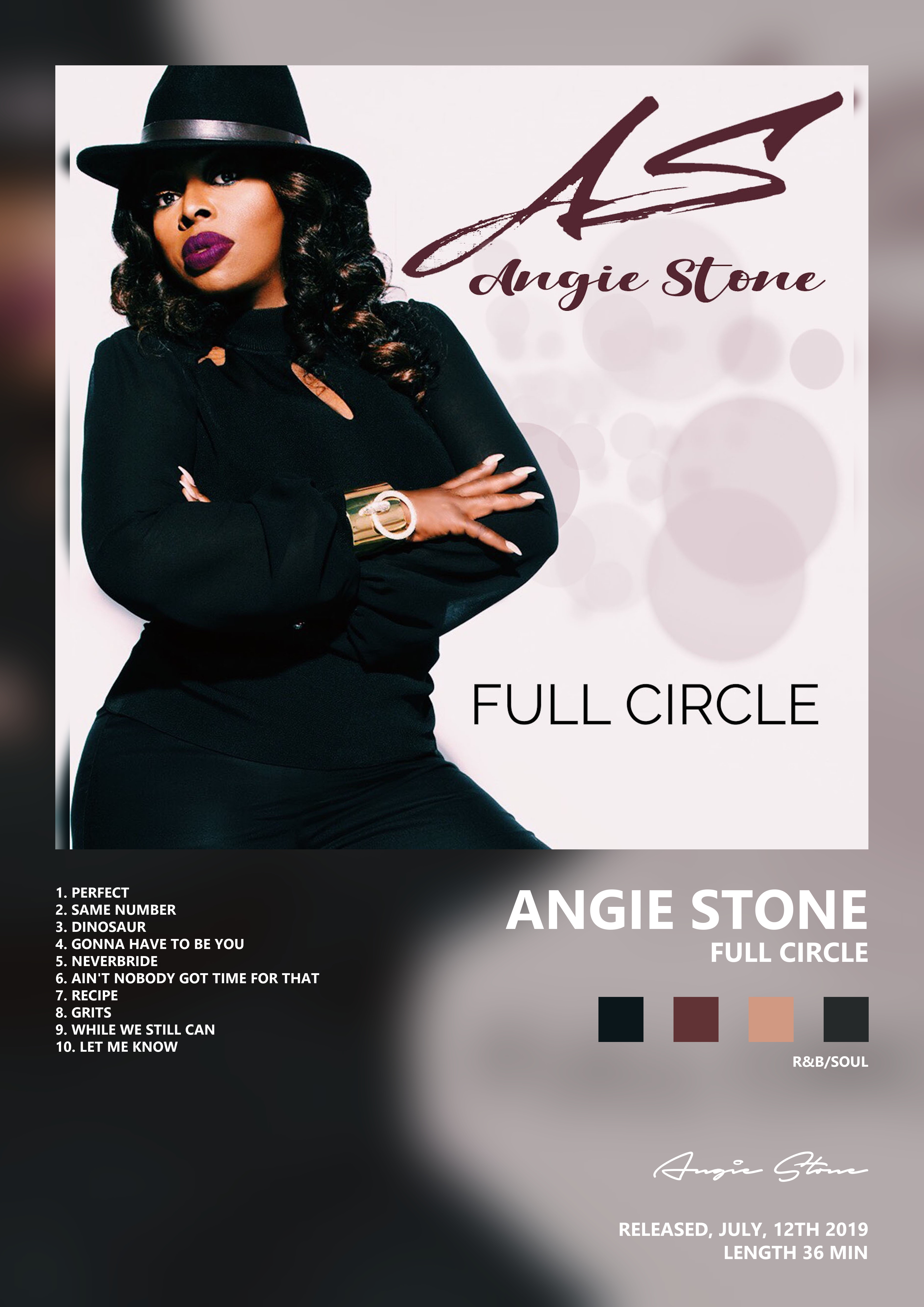 Music poster: Angie Stone - Full Circle
