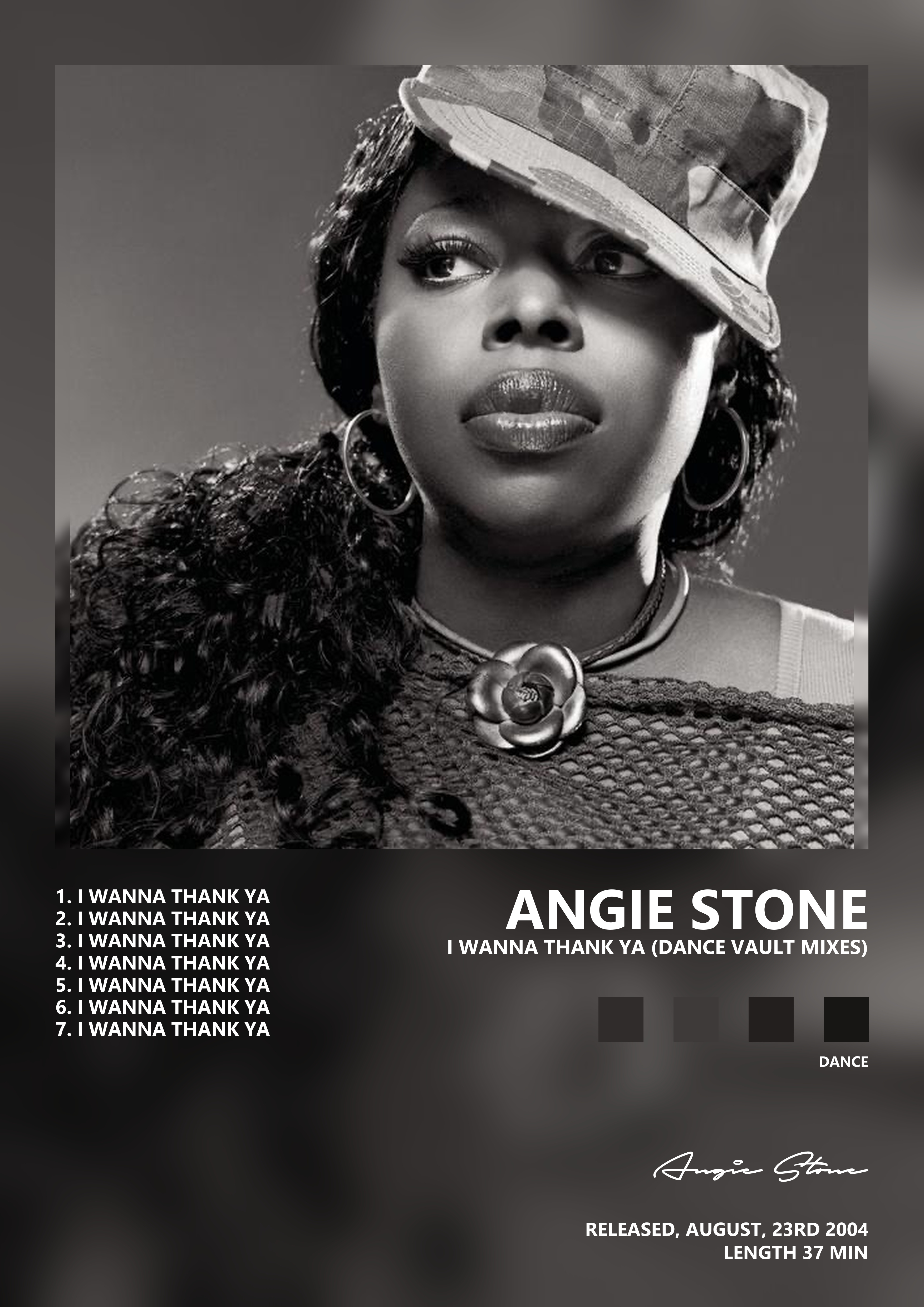 Music poster: Angie Stone - I Wanna Thank Ya Dance Vault Mixes