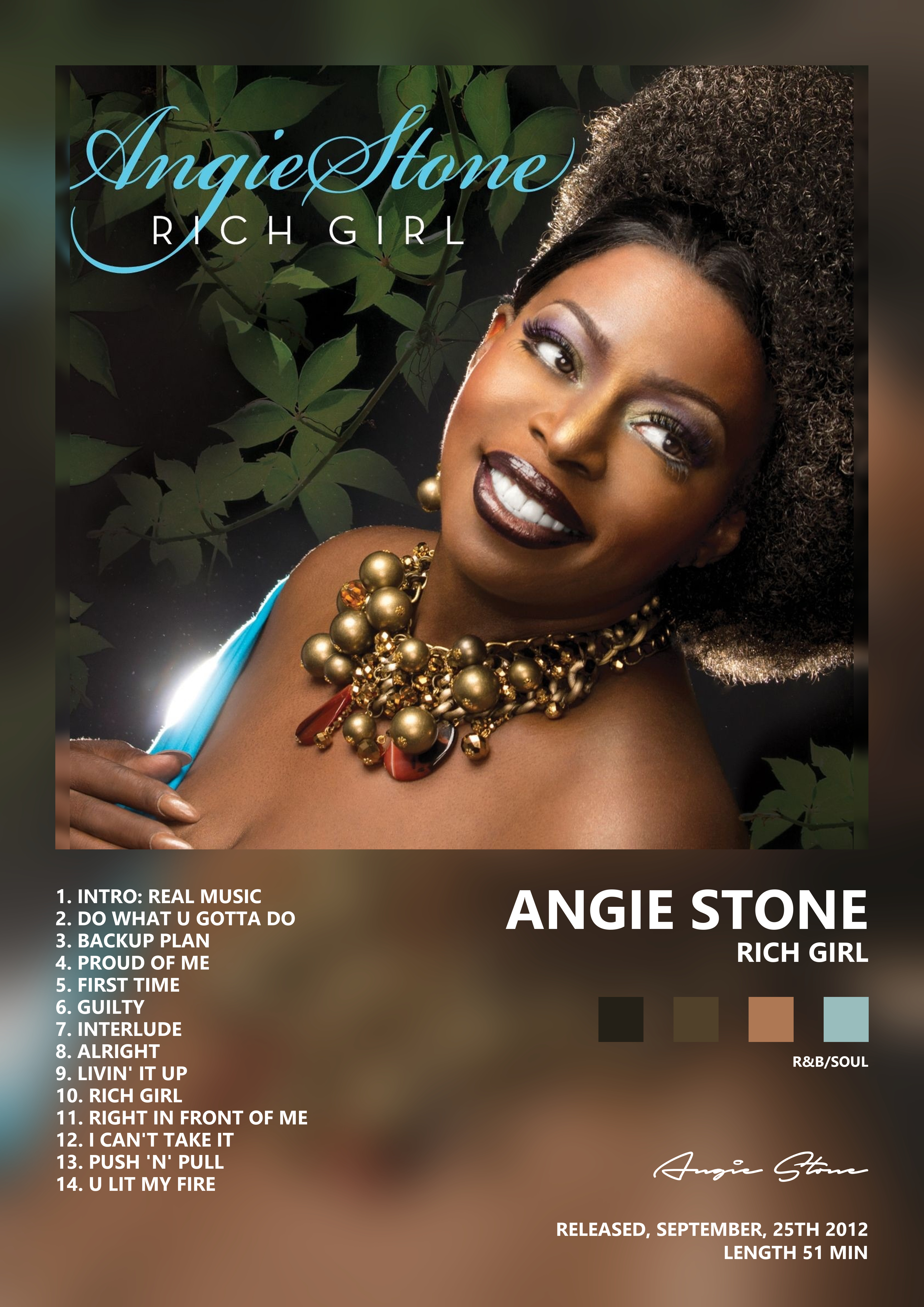 Music poster: Angie Stone - Rich Girl