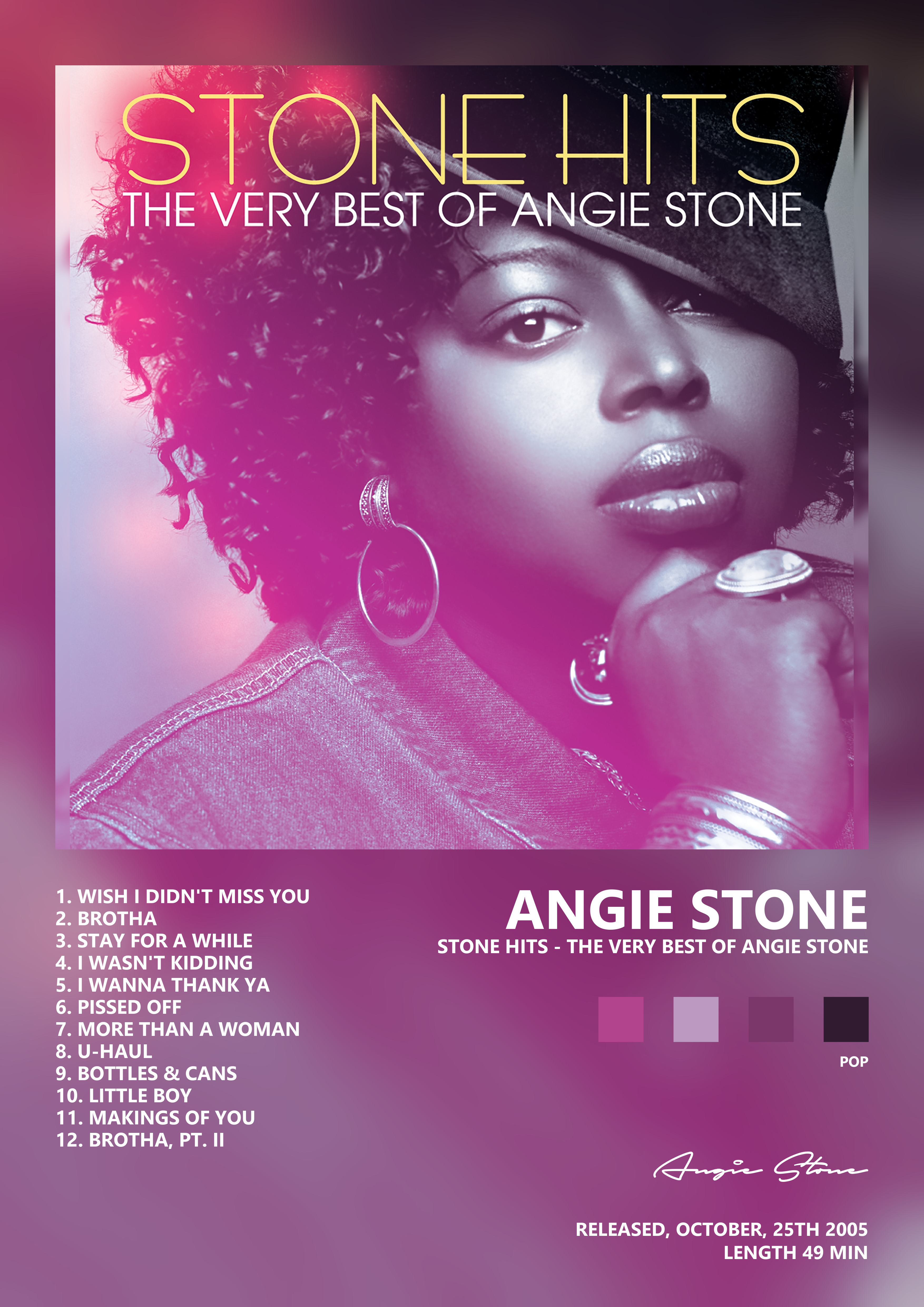Music poster: Angie Stone - Stone Hits - The Very Best of Angie Stone
