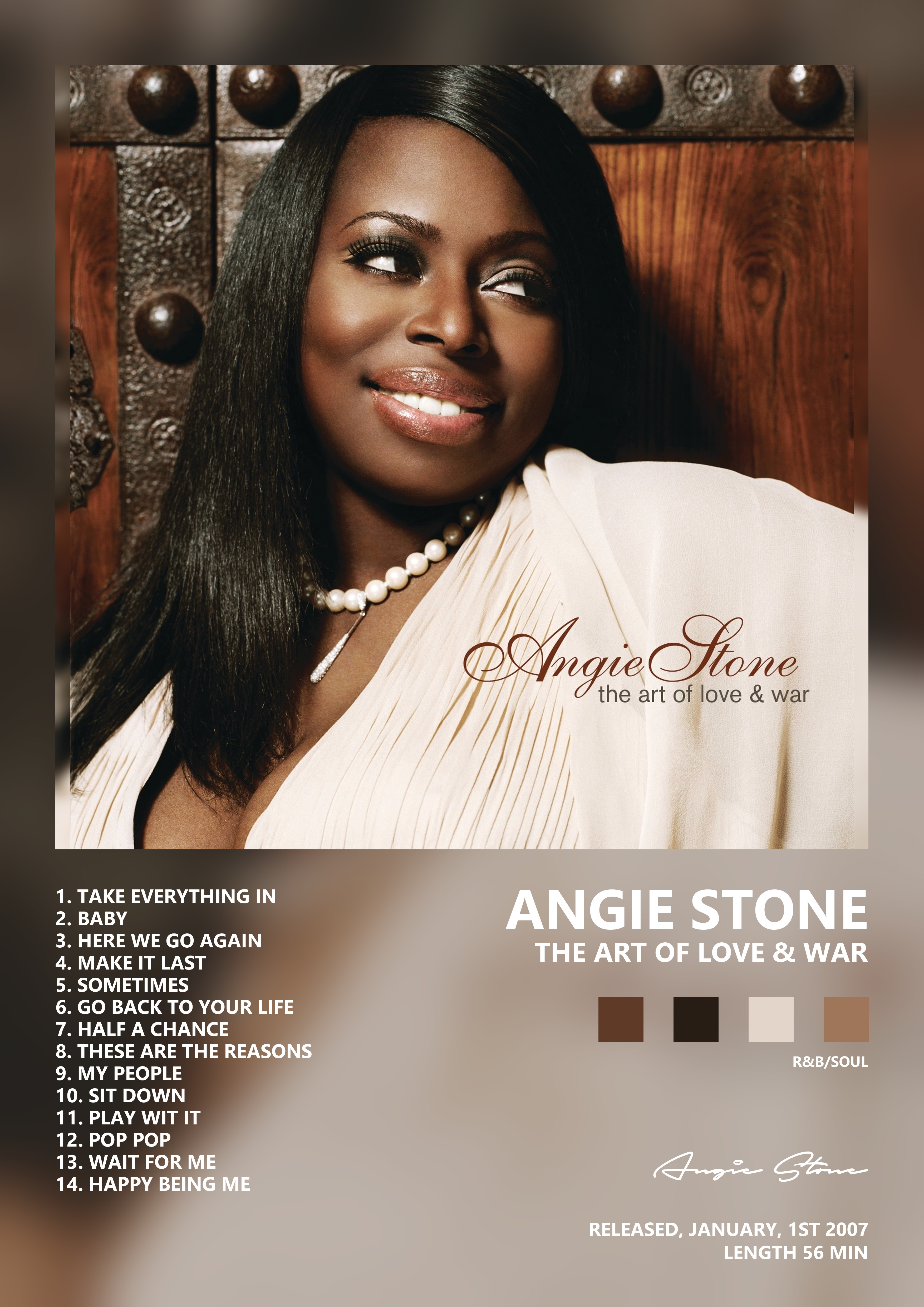 Music poster: Angie Stone - The Art of Love War