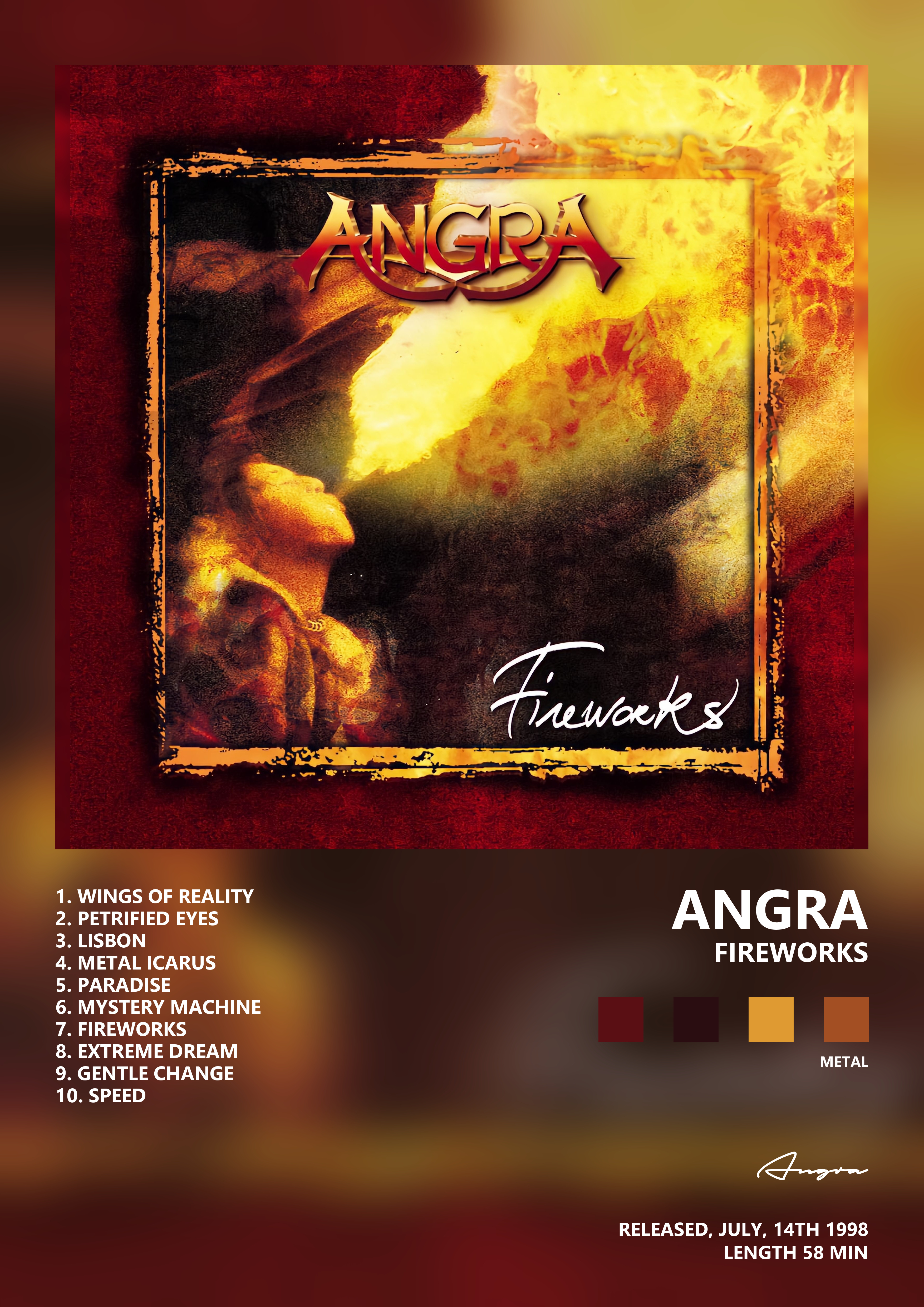 Music poster: Angra - Fireworks