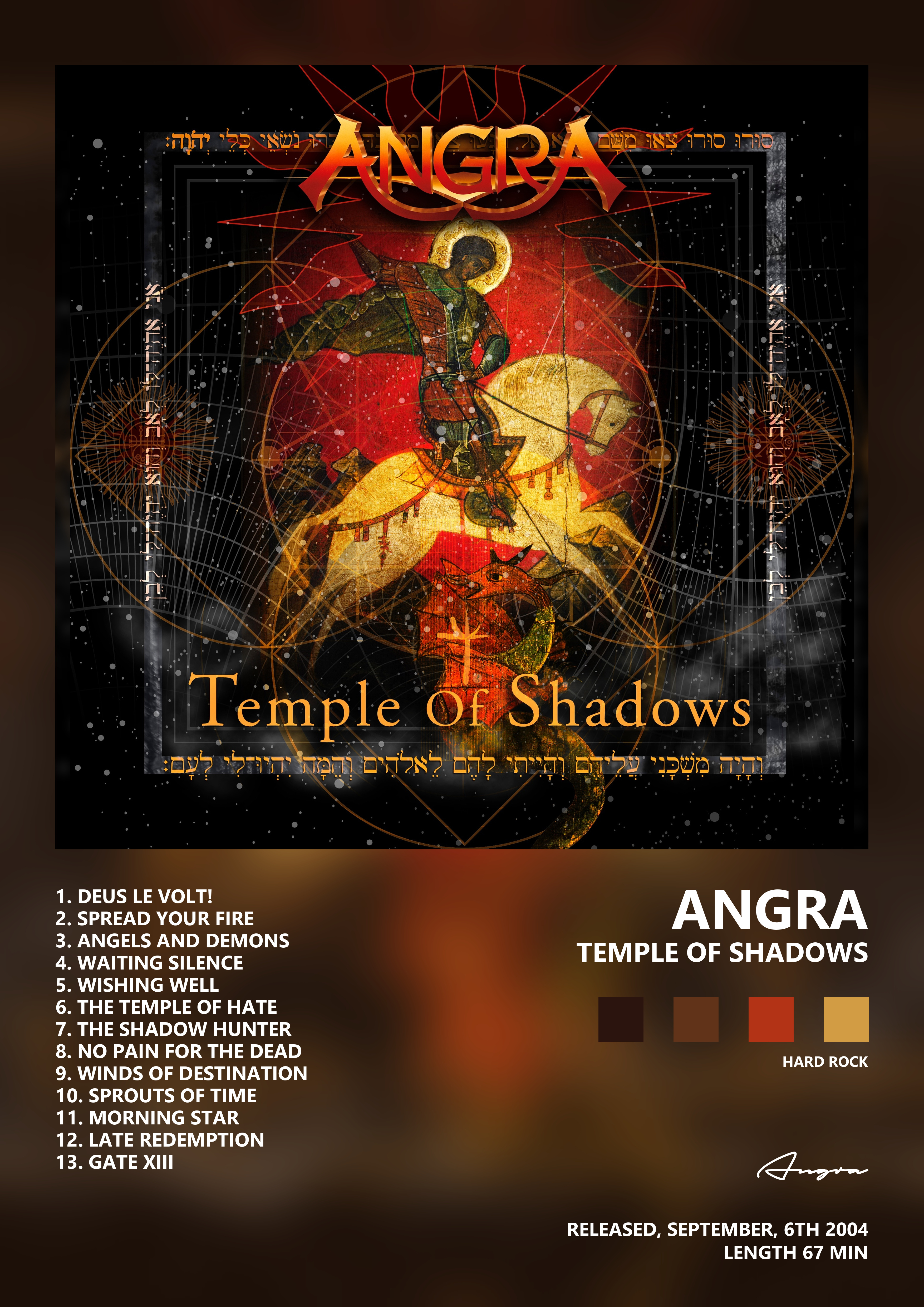 Music poster: Angra - Temple Of Shadows