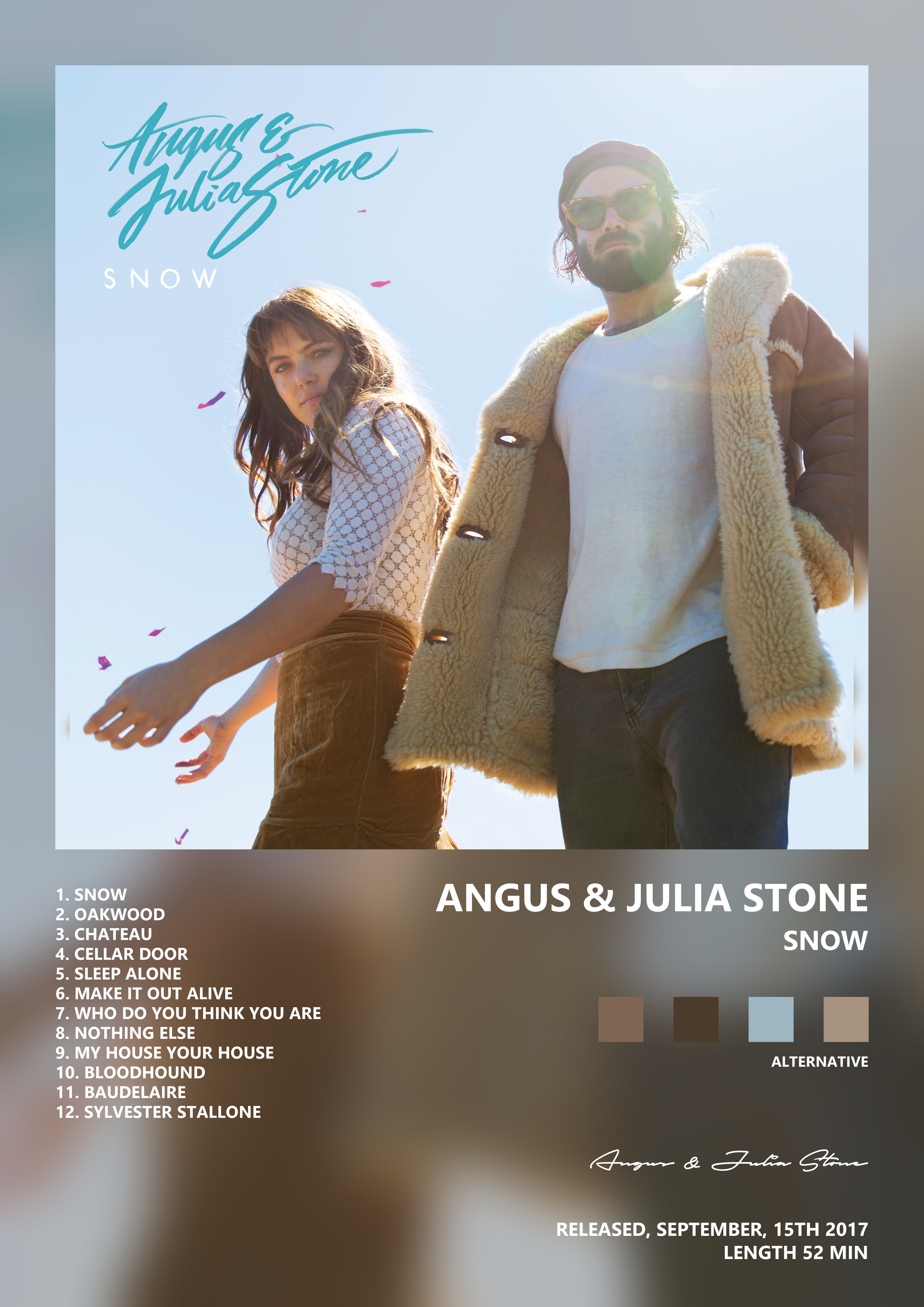 Music poster: Angus Julia Stone - Snow