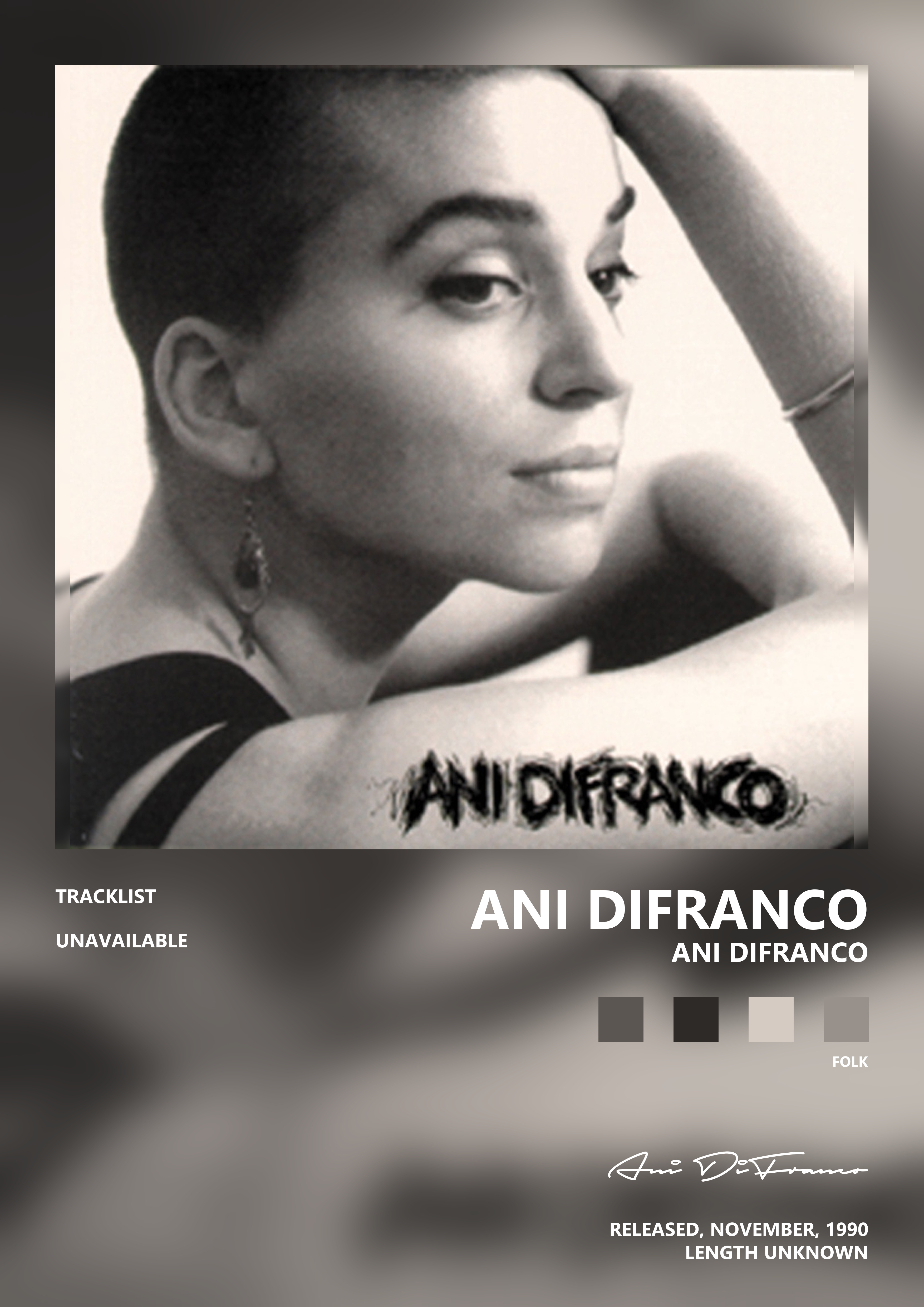 Music poster: Ani DiFranco - Ani DiFranco