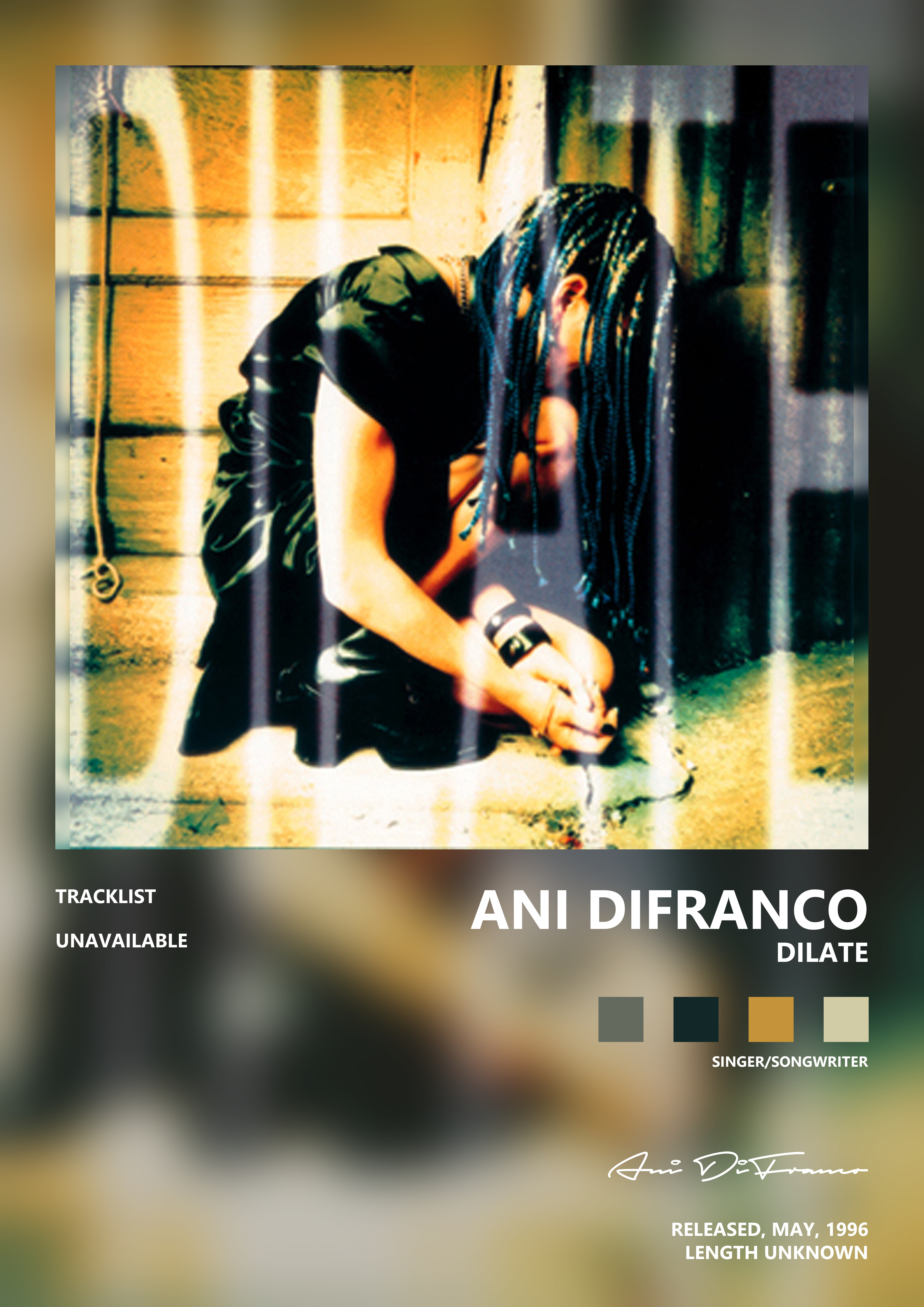 Music poster: Ani DiFranco - Dilate