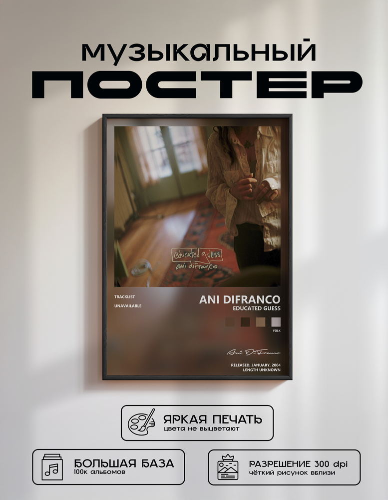 Music poster: Ani DiFranco - Educated Guess