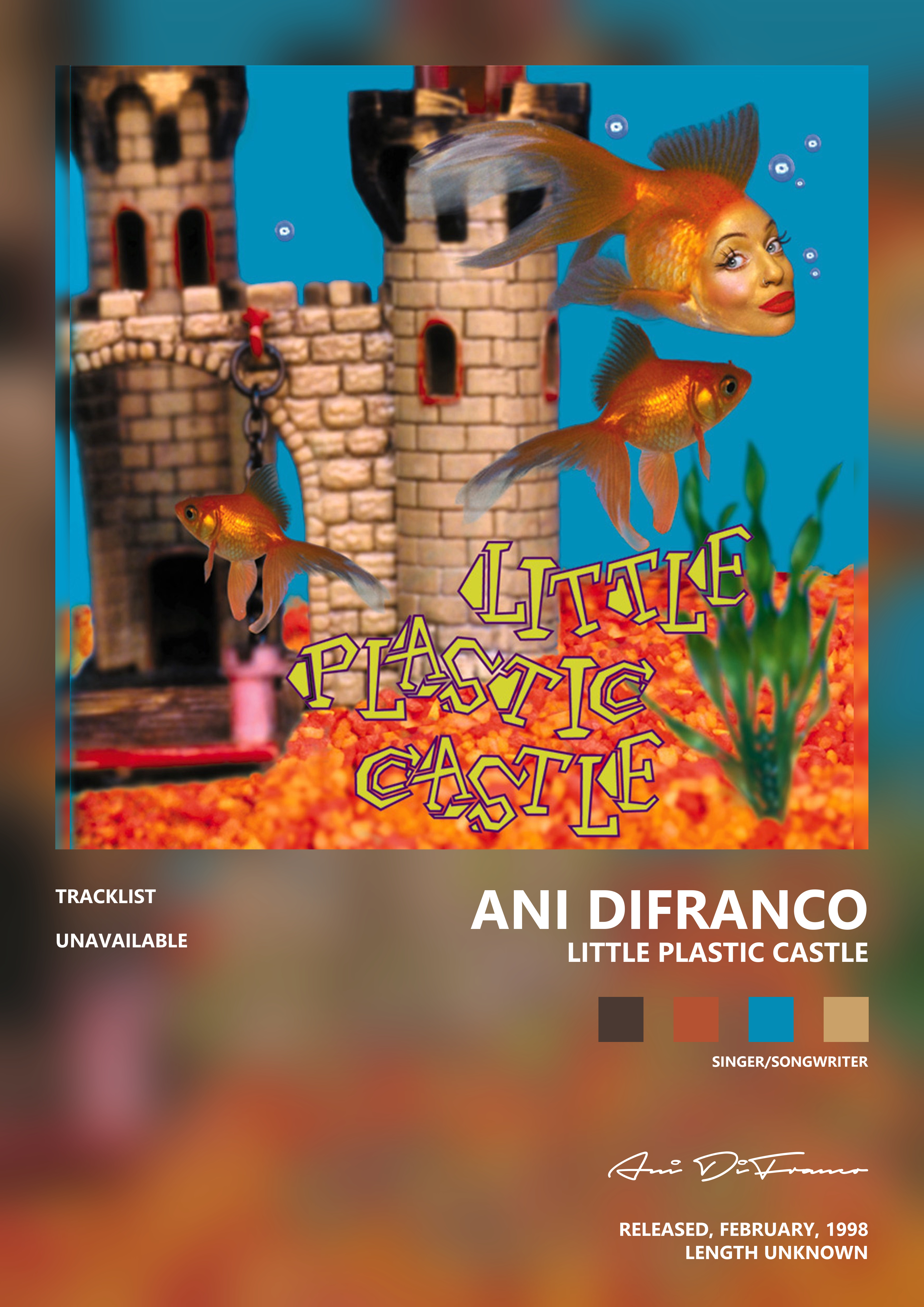 Music poster: Ani DiFranco - Little Plastic Castle