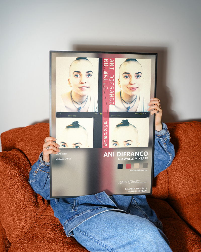 Music poster: Ani DiFranco - No Walls Mixtape